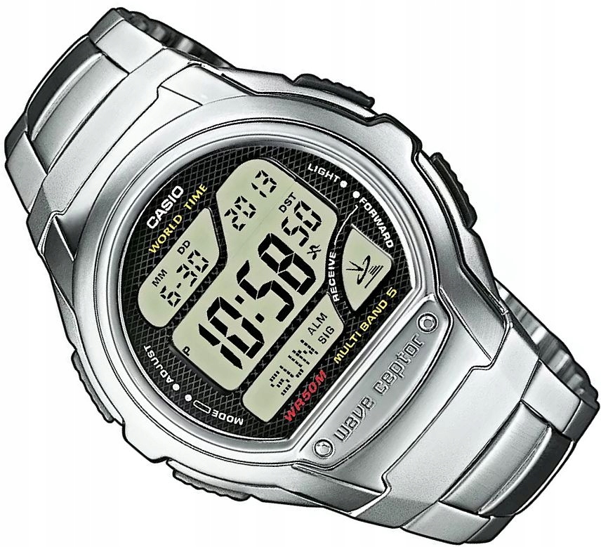 Nové Pánské Hodinky Casio Vintage Waveceptor WV-58RD-1A Digital Radio Dcf!