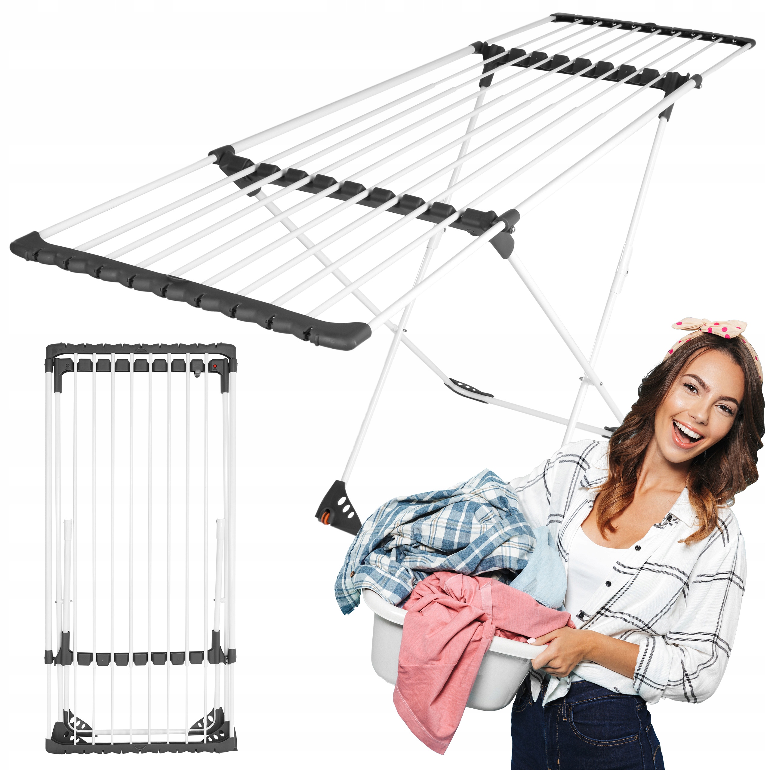 Sušák na prádlo Mojave bílo-grafitová