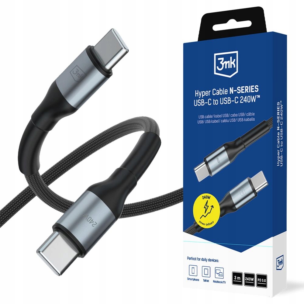Kabel 3mk Hyper Cable N- Series Usb- C Usb- C 3m Pd 3. 0 Qc 3. 0 48V 5A
