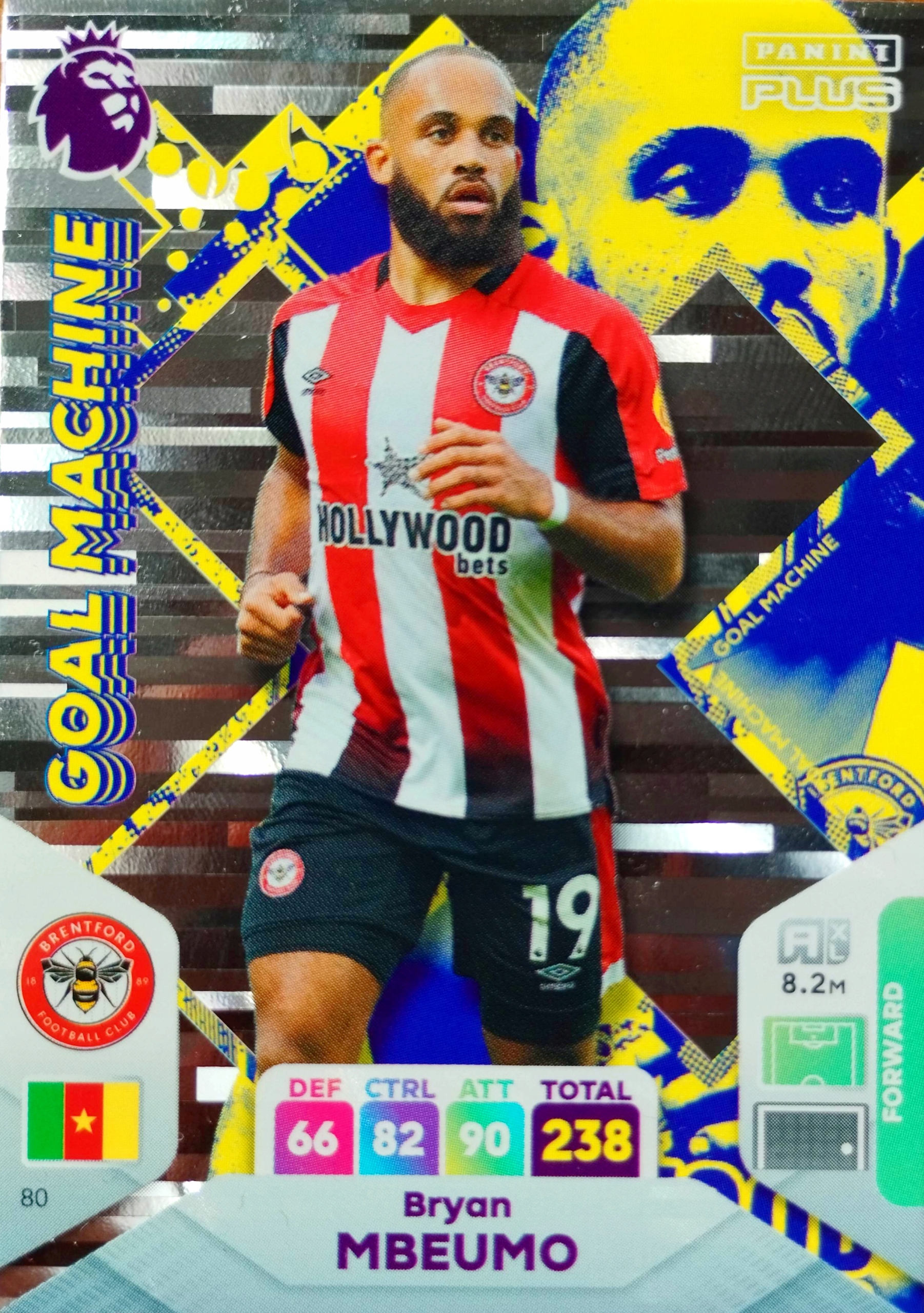Panini Premier League 2024 Plus Goal Machine 80 Bryan Mbeumo Brentford