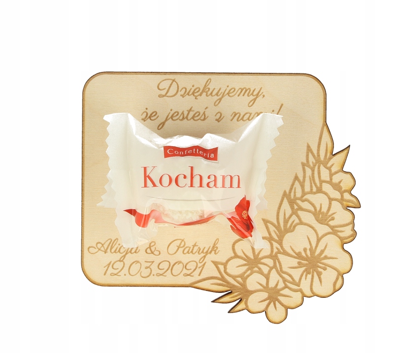 

Podziękowanie dla gości weselnych Prezent ślubnych