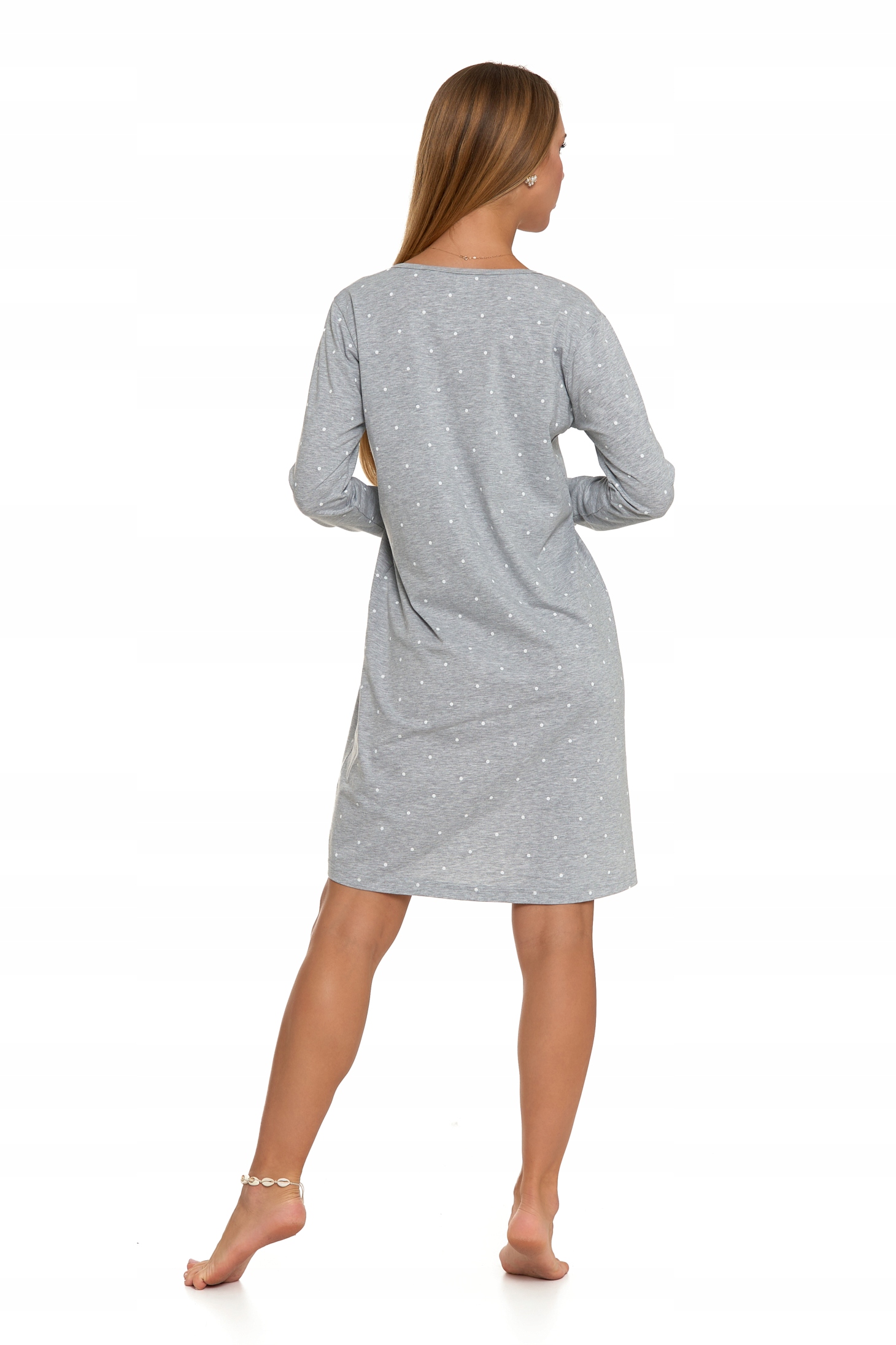 Moraj Lekka Koszula Nocna w Kropki 4300-001 4XL Rękaw krótki rękaw