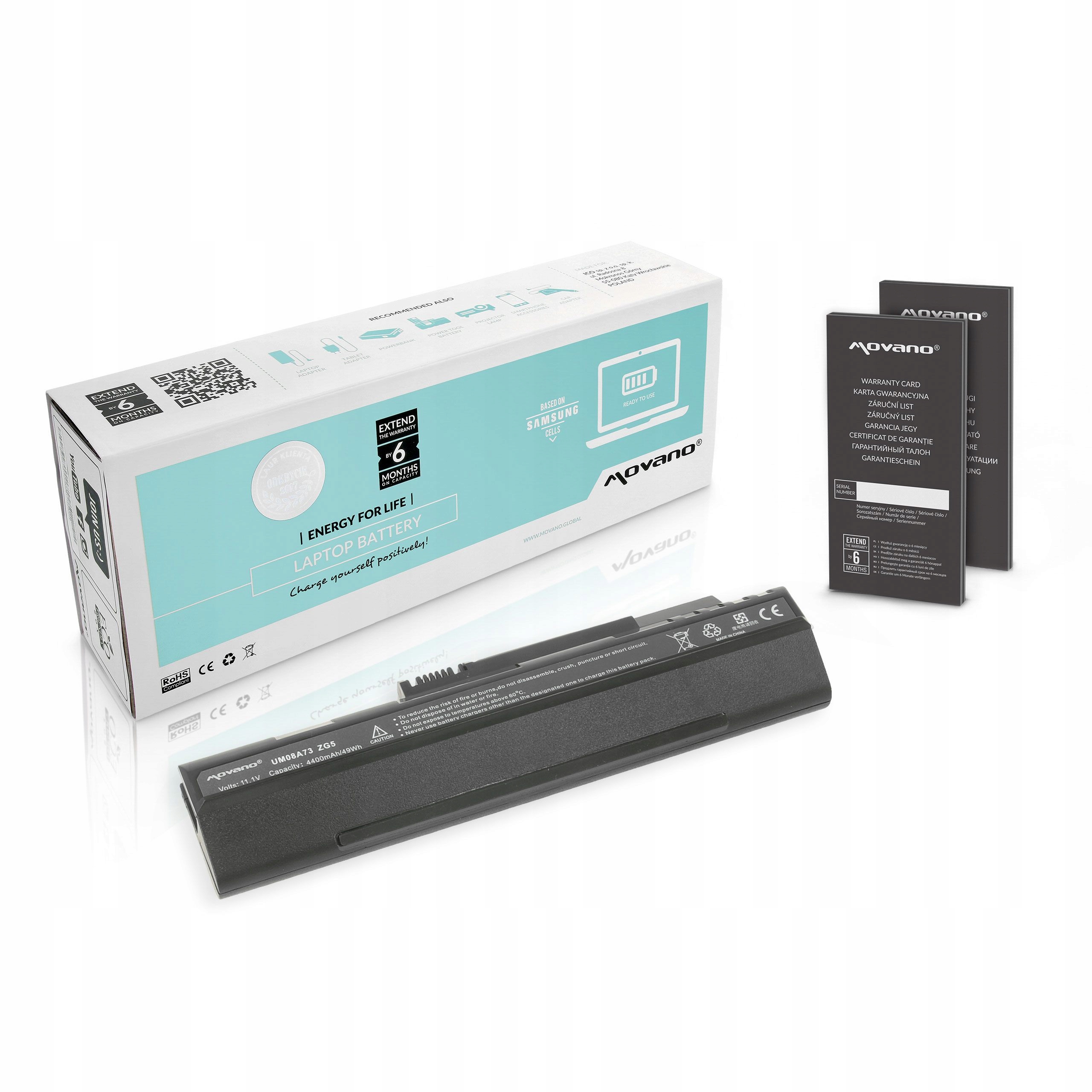 Baterie Movano pro Acer D150, D250 4400 mAh