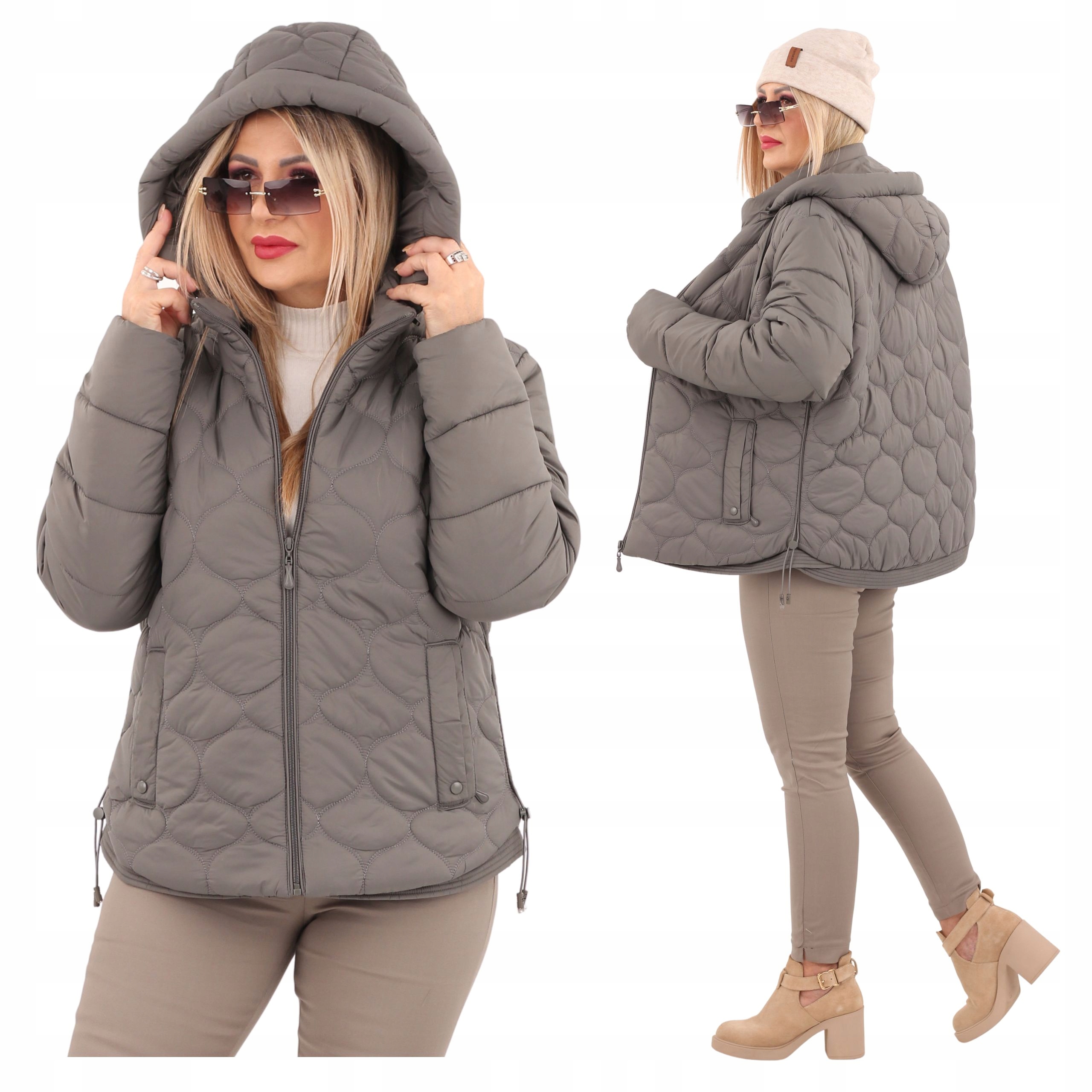 Szara Kurtka Okrycia wierzchnie damskie Największy wybór