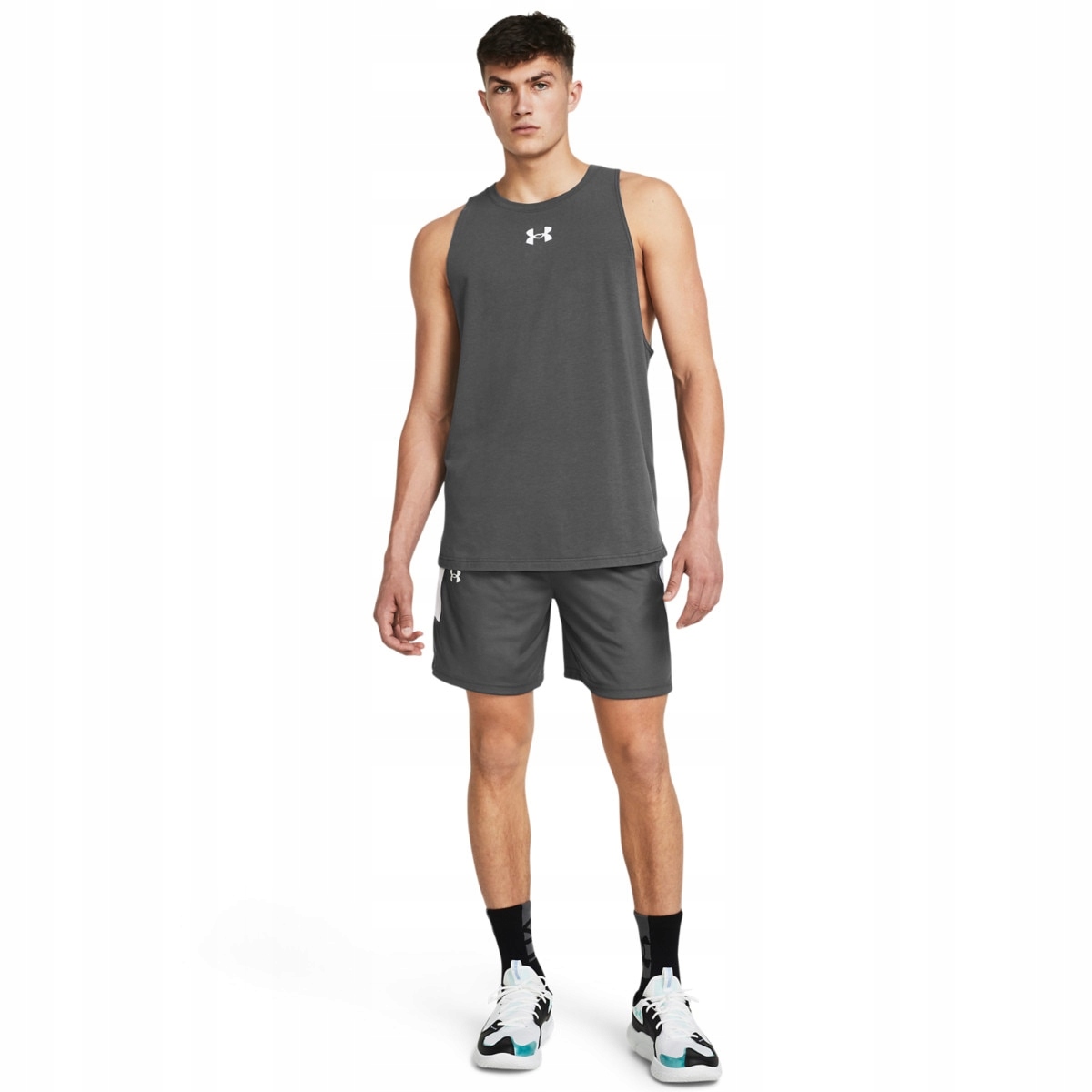 Męskie spodenki do koszykówki Under Armour Ua Zone Short szare XL