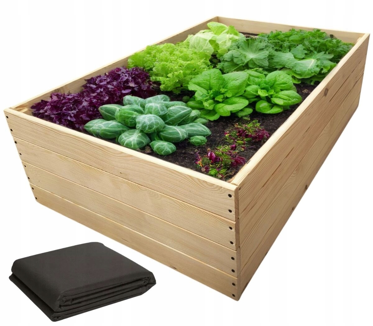 Warzywniak Inspekt Drewniany Skrzynia Na Warzywa 80x120 Podwyższany 36cm
