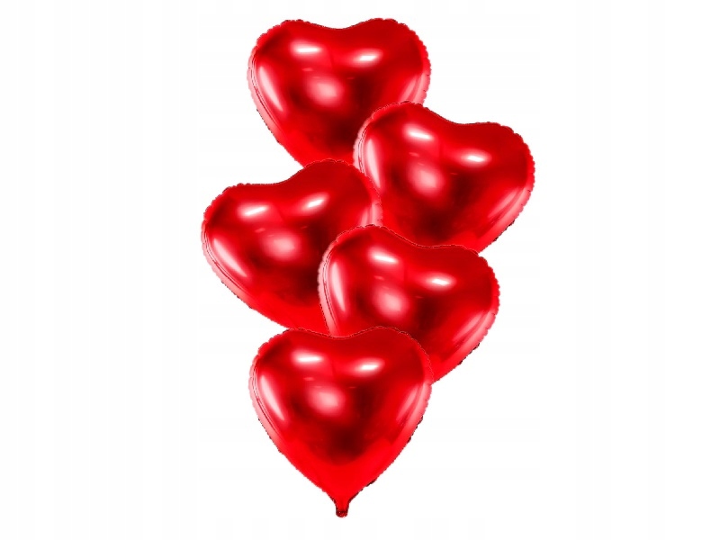 

Balony na Walentynki Serca czerwone 45cm 5 sztuk