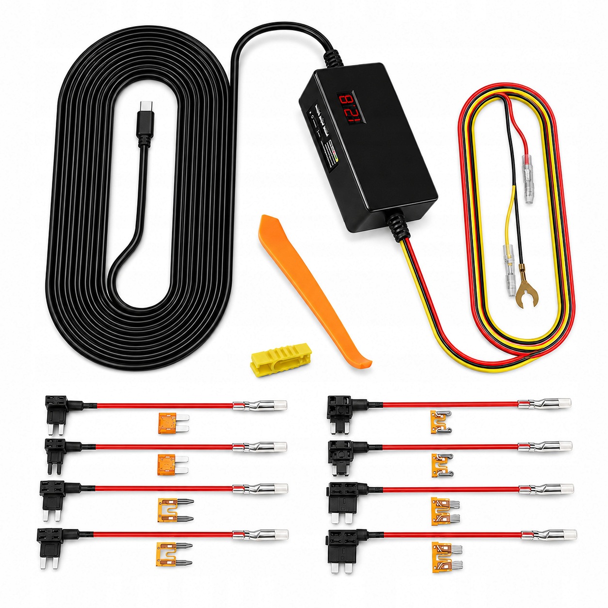 Adaptér Hardwire Usb-c pro autokameru 12/24V, parkovací režim
