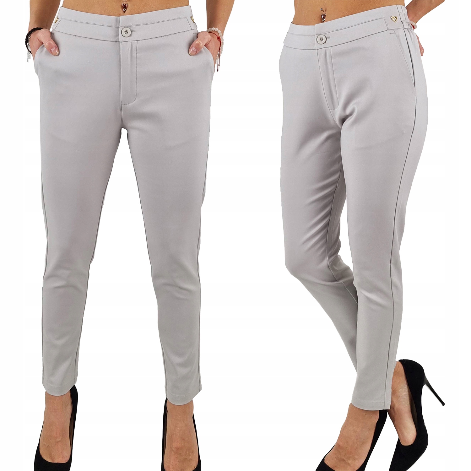 #eleganckie Damskie Spodnie Gumka 7/8 Freesia#