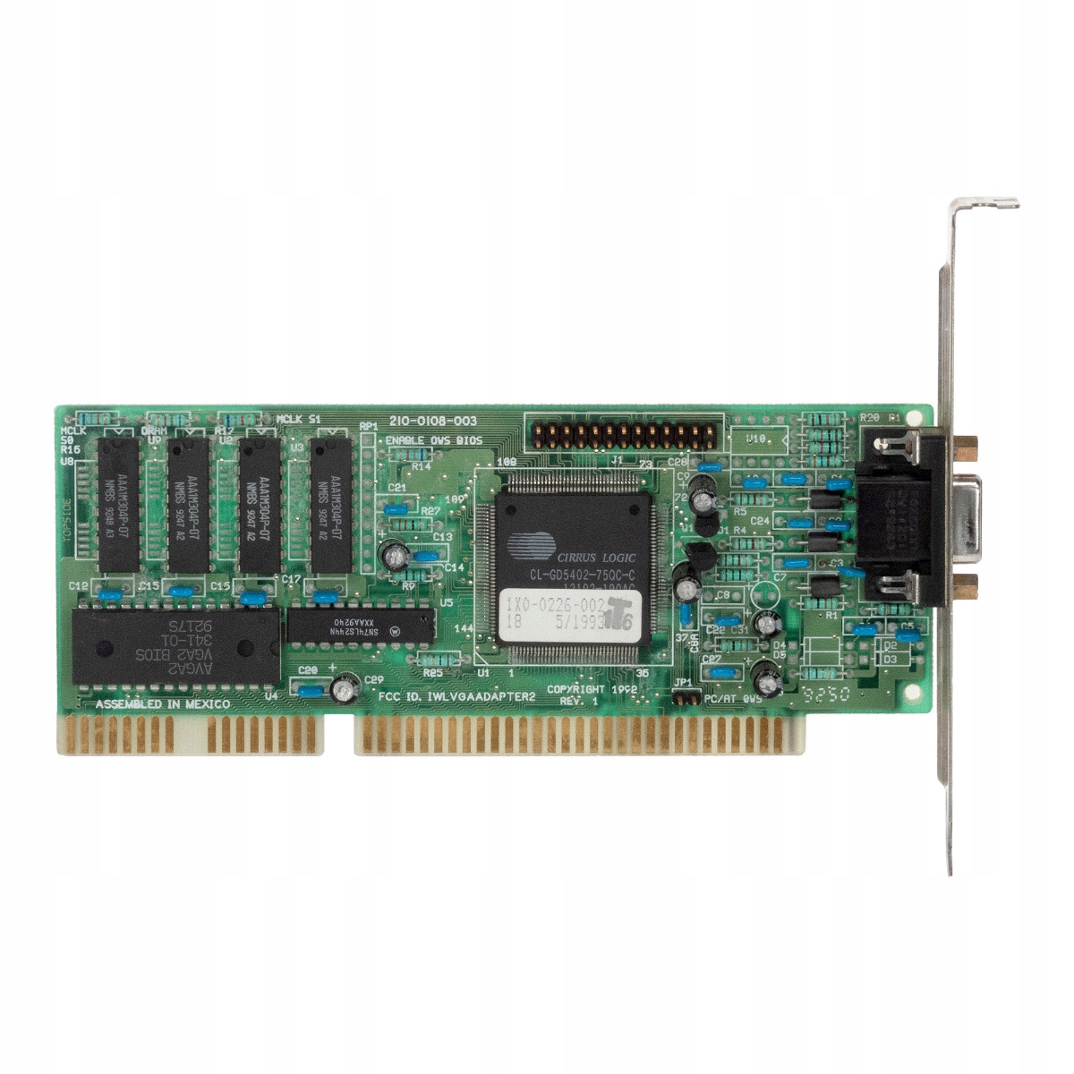 Cirrus Logic 210-0108-003 CL-GD5402-75QC-C 512 Kb Dram 16-BIT Isa