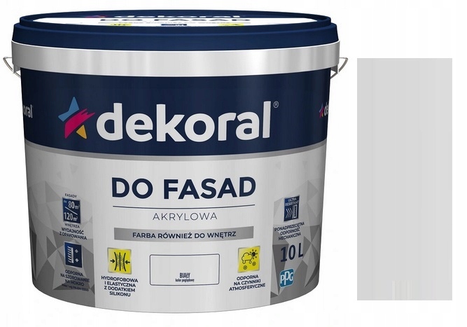 

Dekoral Farba Fasadowa Polinit Biały 10L