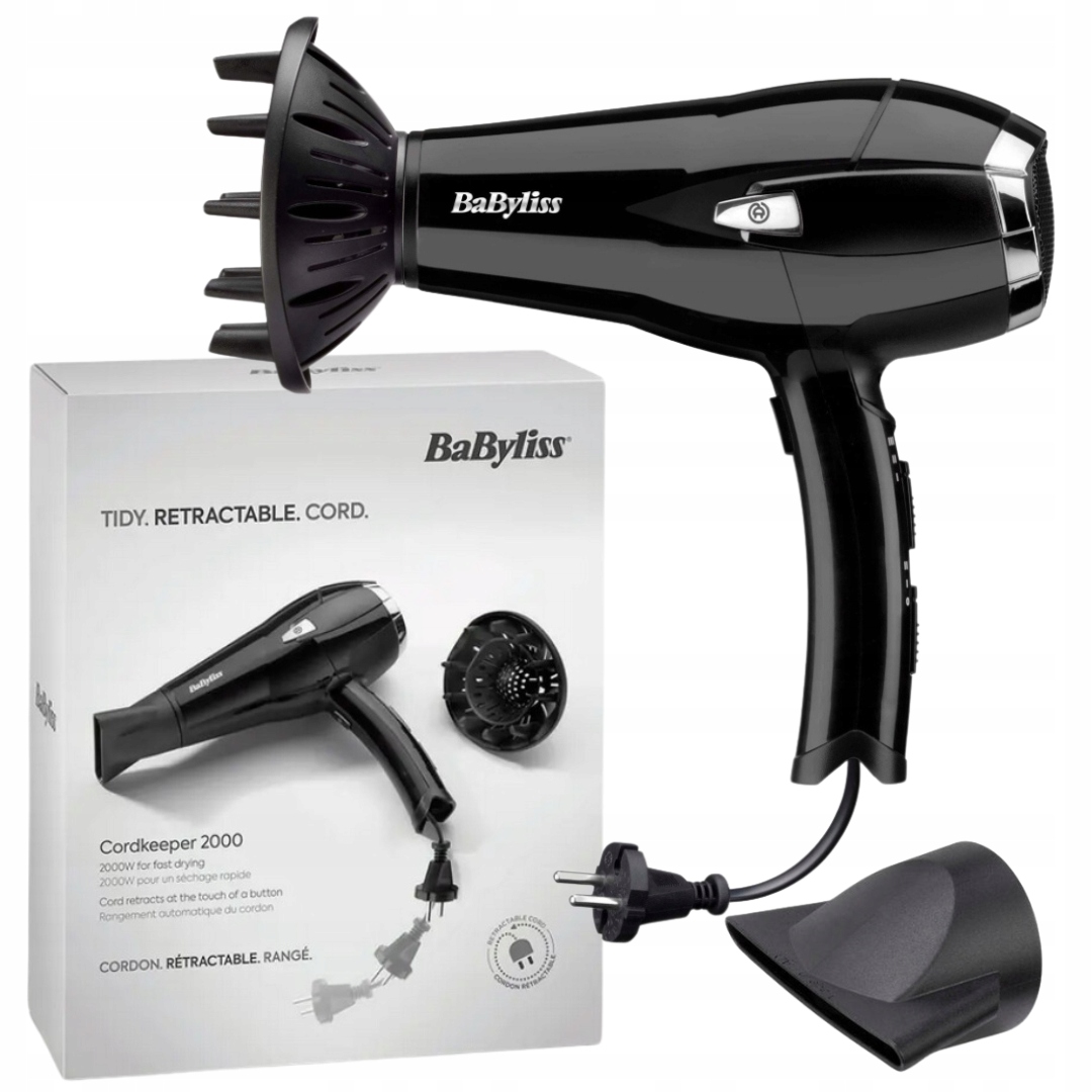 Suszarka Do Włosów Babyliss Jonizacja Koncentrator Dyfuzor 2000 W