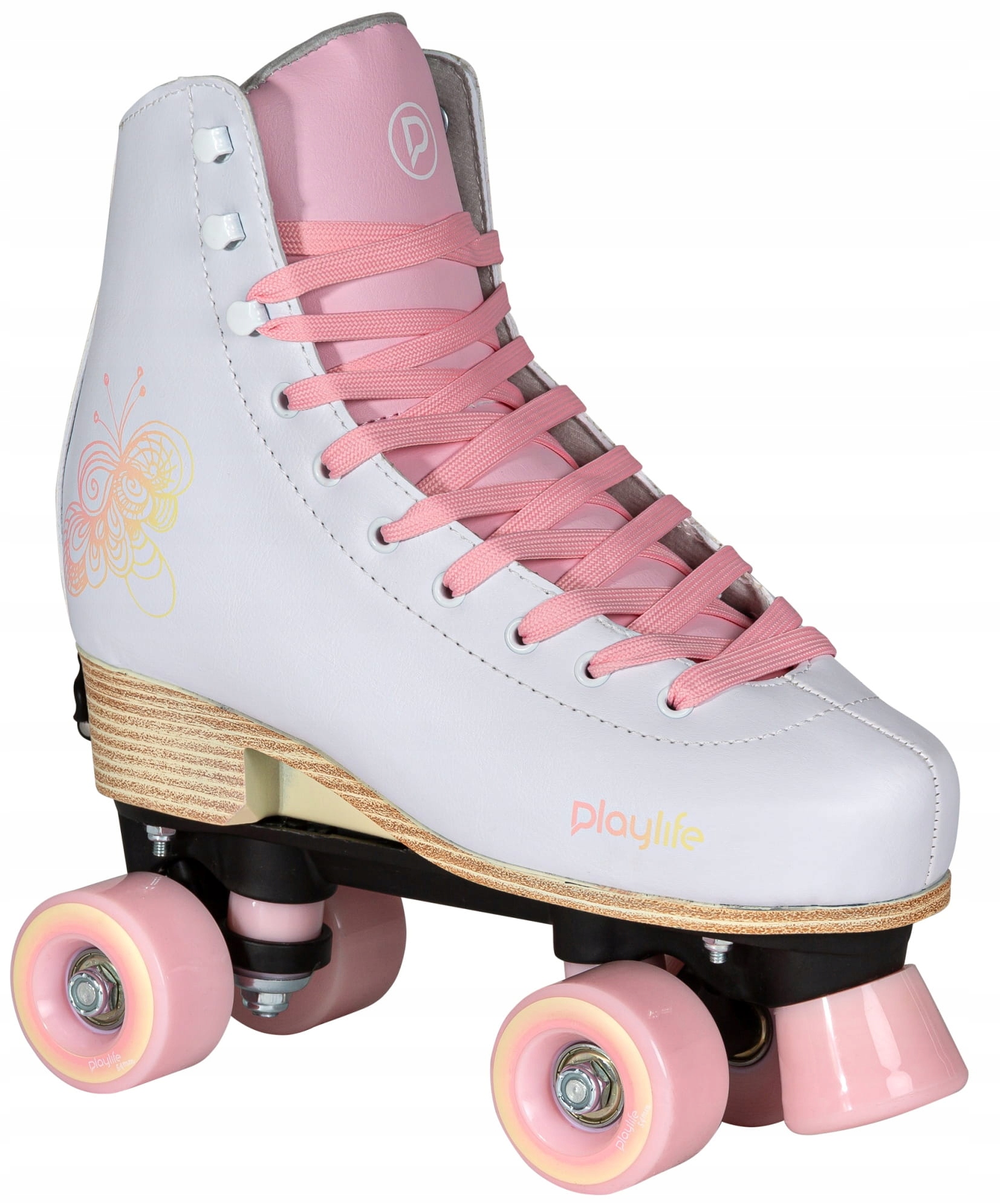 Wrotki regulowane dla dzieci Playlife CLASSIC pale rose rozm. 35-38