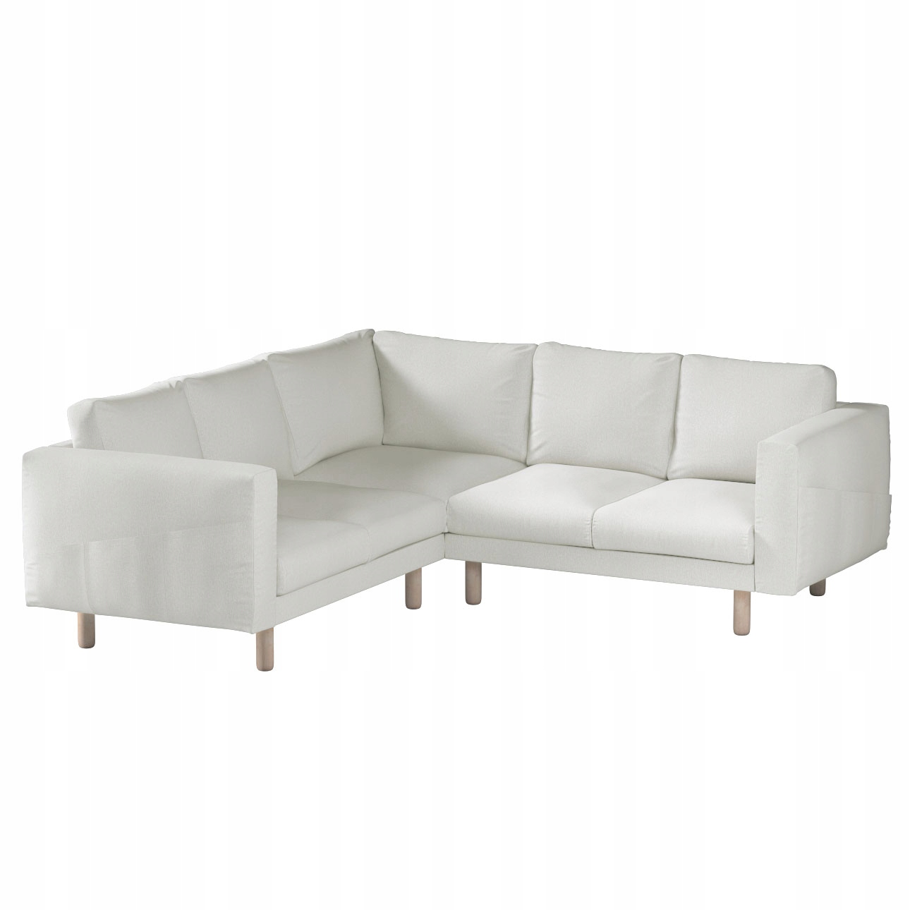 Dekoria potah na rohovou pohovku Norsborg pro 4 osoby Ikea, bílý