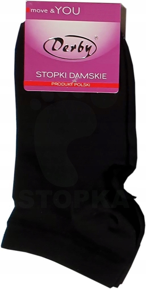

Stopki Sportowe Damskie Skarpetki Derby Czarne