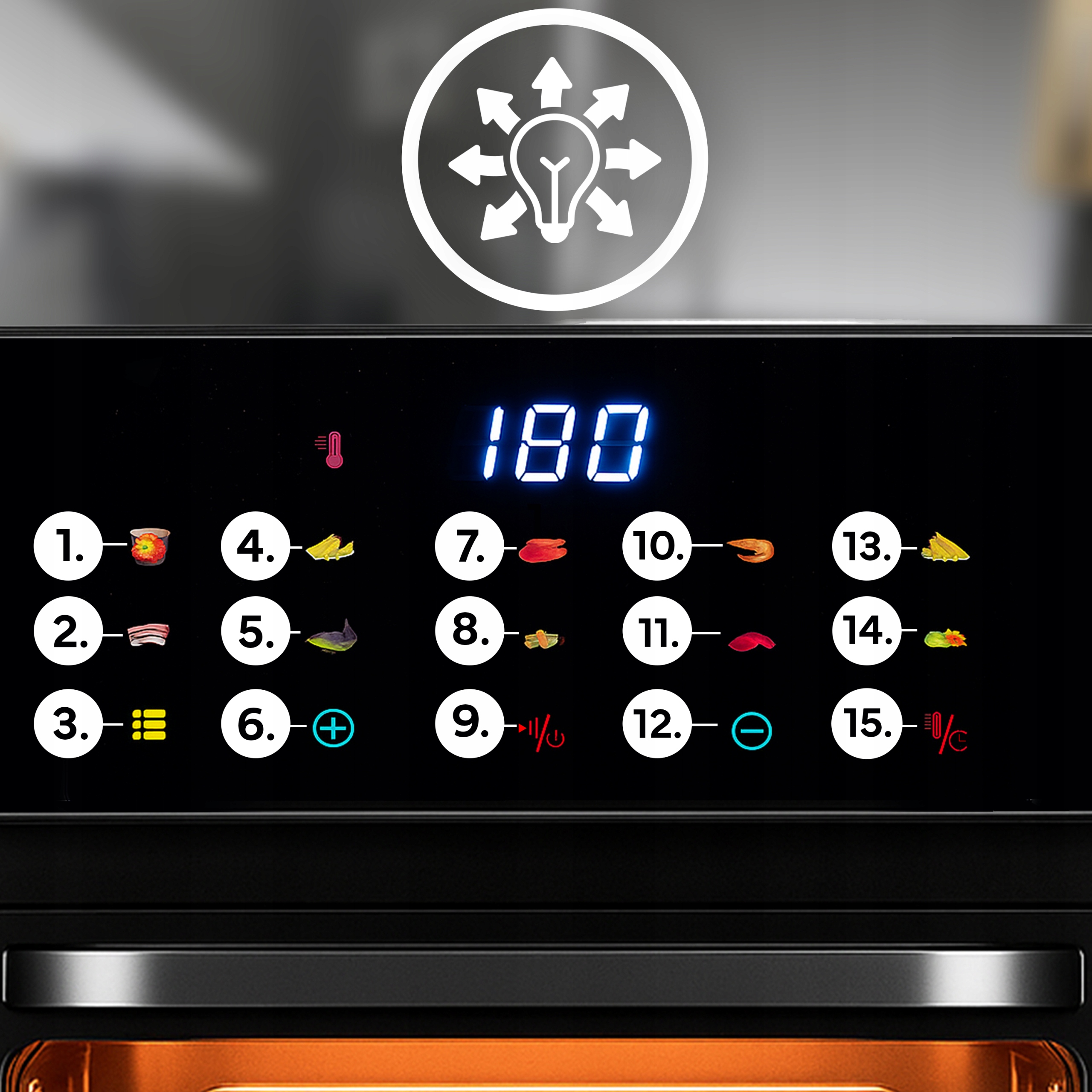 CVRTNIK BREZ MAŠČOBE 8,5L PEČICA 1350W 10 NAČINI CVRTNIKA NA VROČ ZRAK Model CVRTNIK 12L PEČICA 1350W