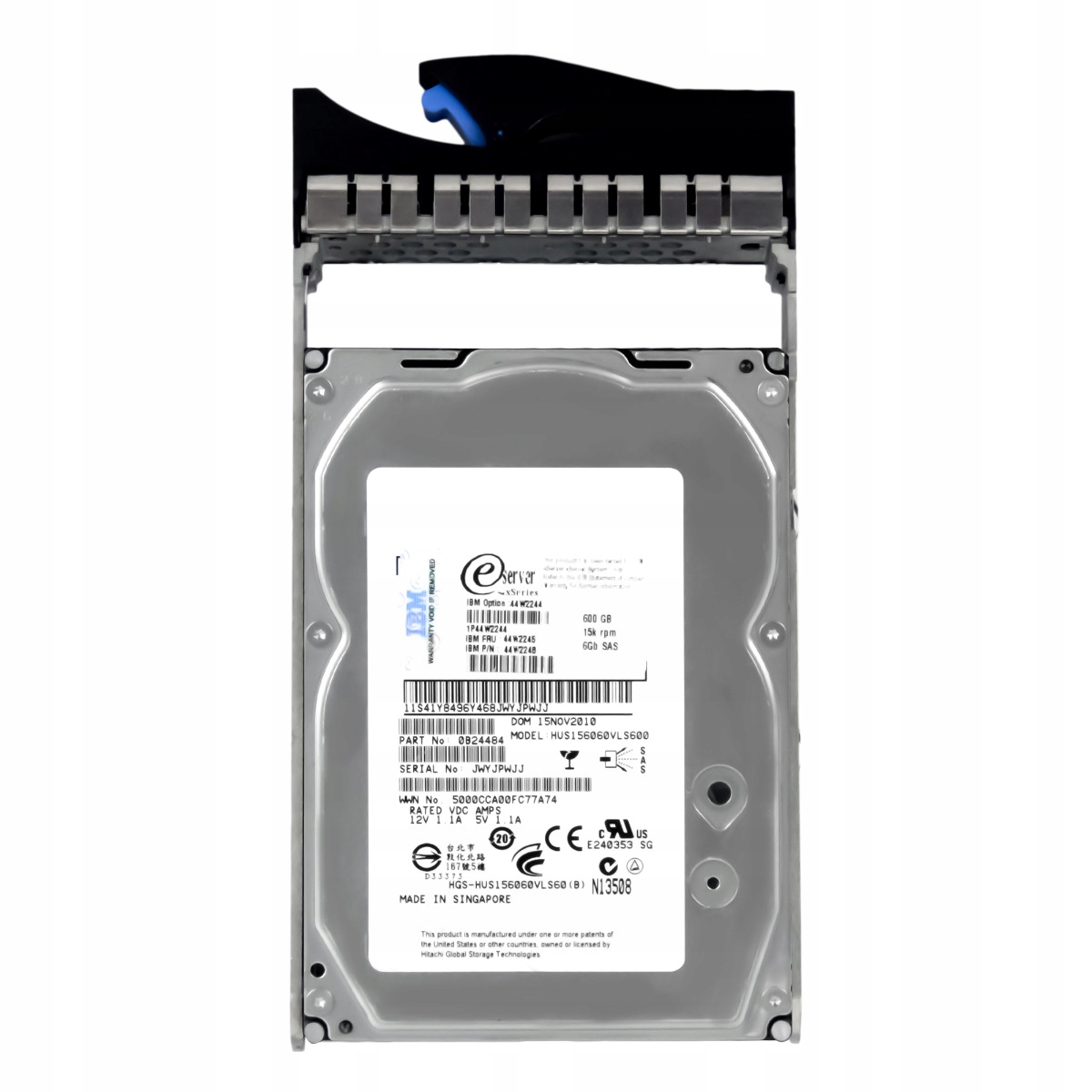 Ibm 44W2245 44W2248 600GB 15K 64MB SAS-2 3.5" Hdd HUS156060VLS600 Pevný disk