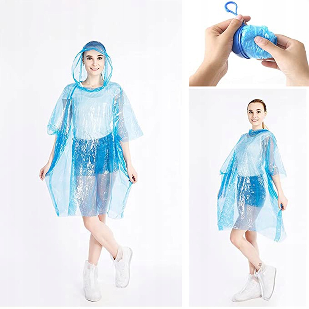 PŁASZCZ PRZECIWDESZCZOWY PELERYNA PRZECIWDESZCZOWA PONCZO PONCHO Z KAPTUREM Materiał dominujący Nylon