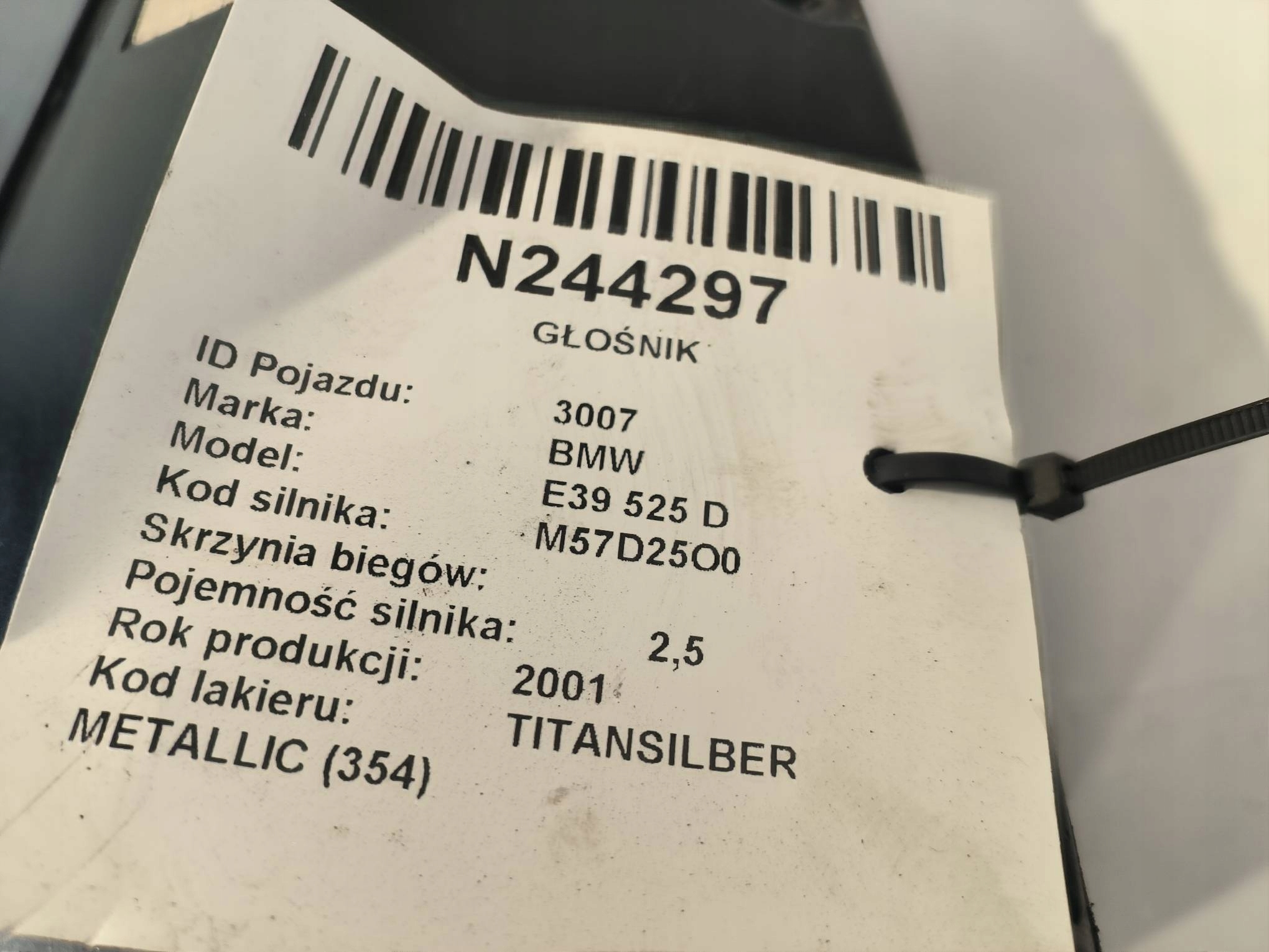 speaker 65.13-6910371 BMW E39 525 D