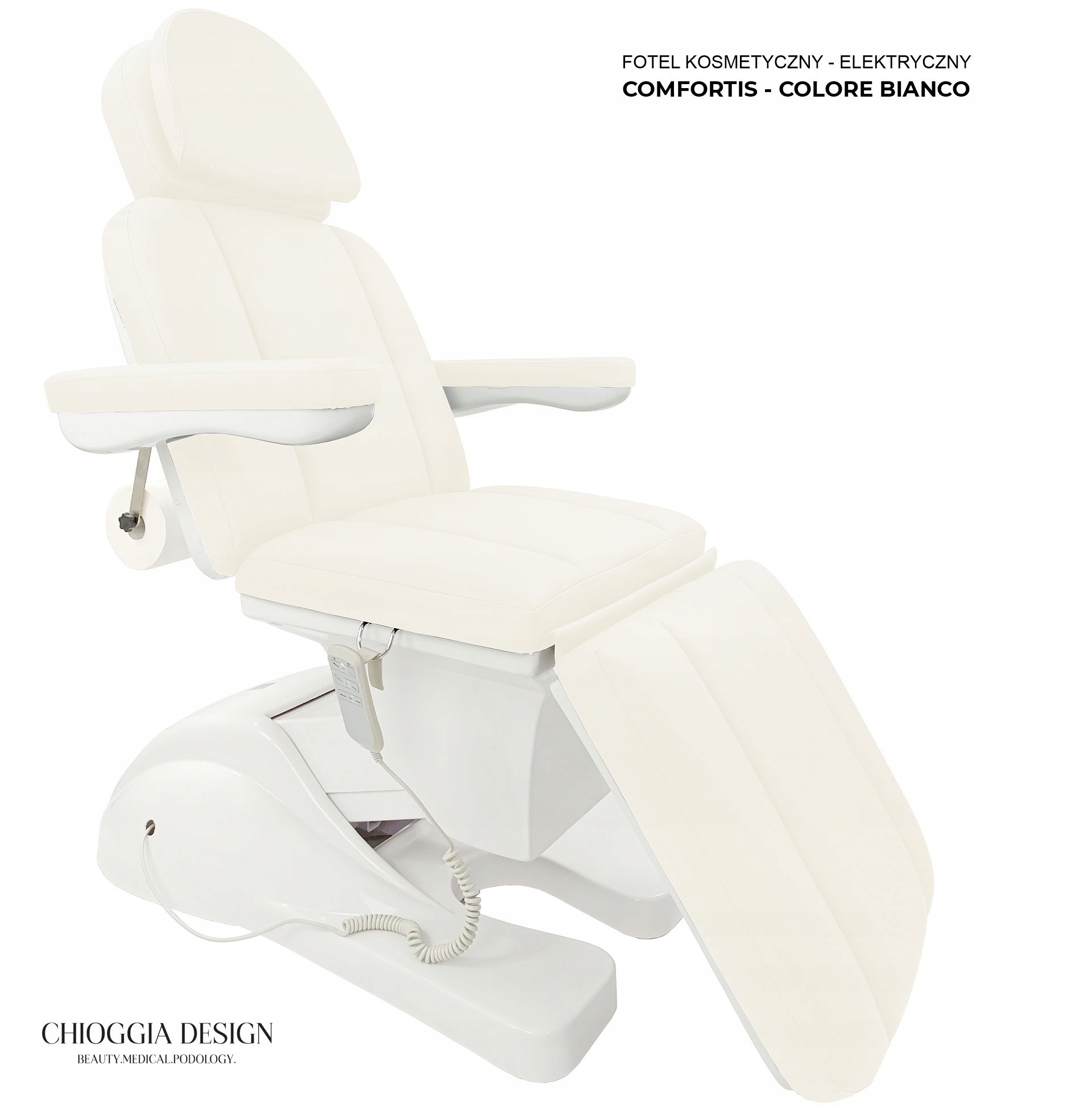 Chioggia Design Kosmetické křeslo Elektrické 3 motory Bílá Comfortis
