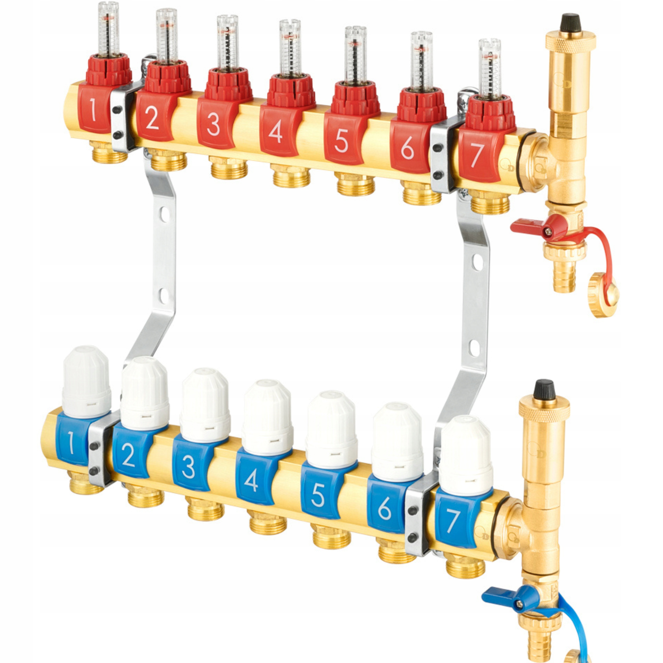 Rozdeľovač Podlahového Vykurovania Pre Mosadznú Podlahu – 3 Obvody