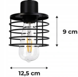 LAMPA WISZĄCA SUFITOWA LOFT 4x CZARNA SPRĘŻYNA Marka Berge