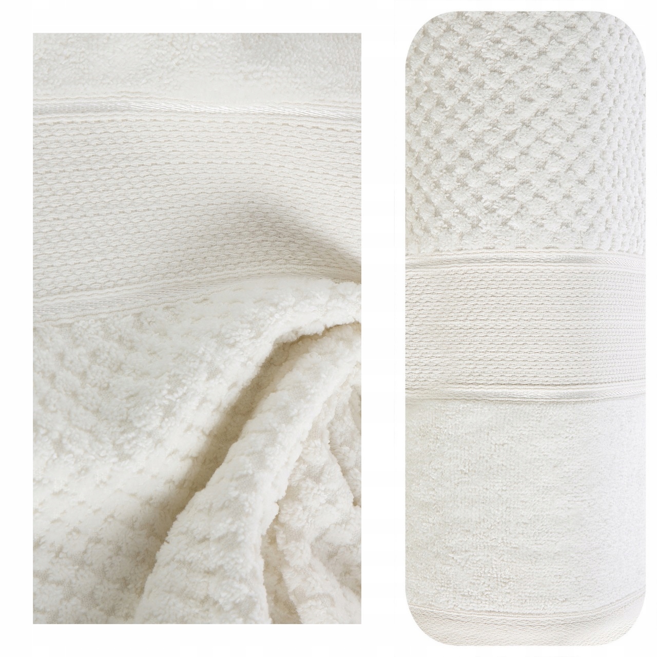 

Jessi Kremowy Ręcznik Kąpielowy Bawełniany 70X140