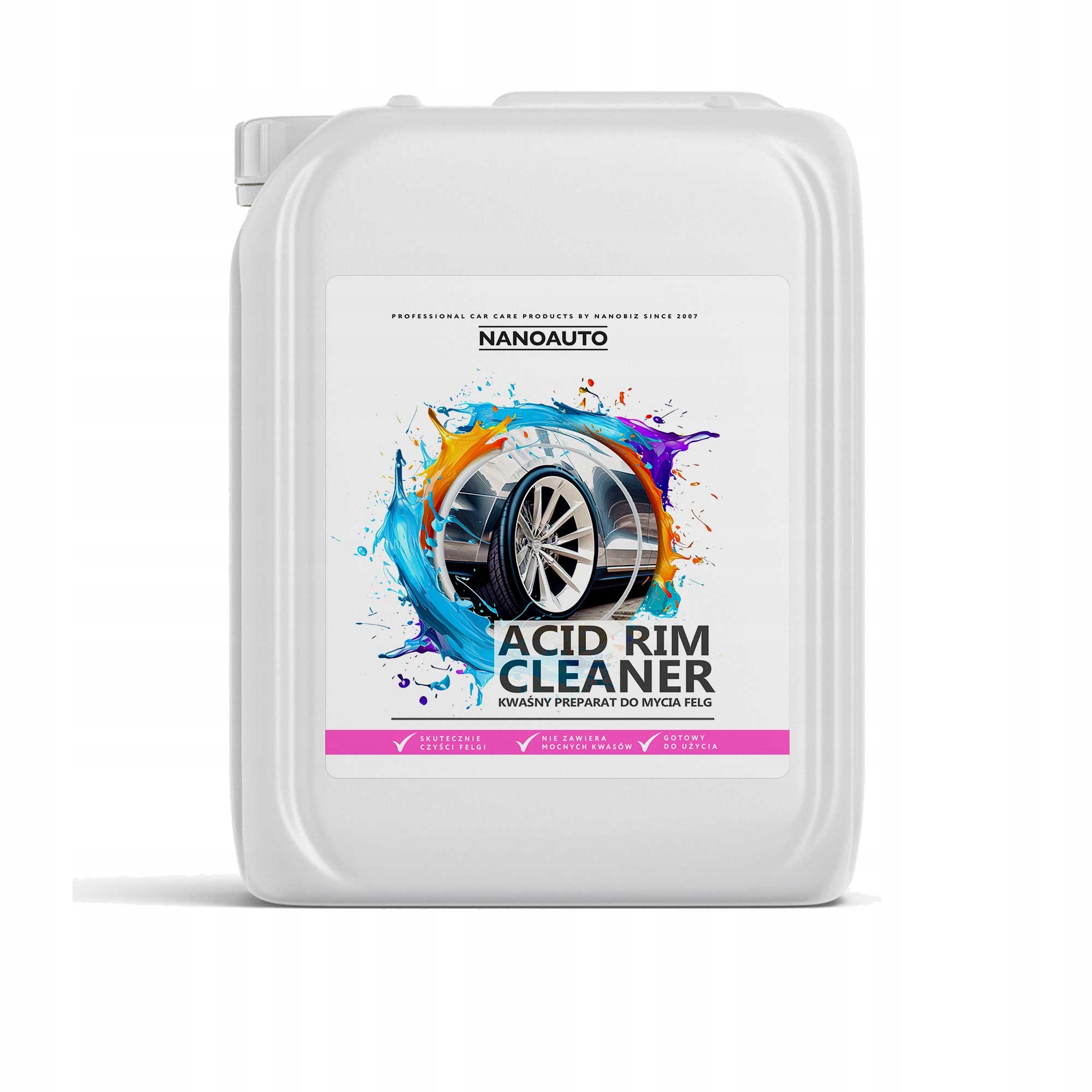 Nanoauto Acid Rim Cleaner kyselý přípravek na mytí ráfků 10 litrů