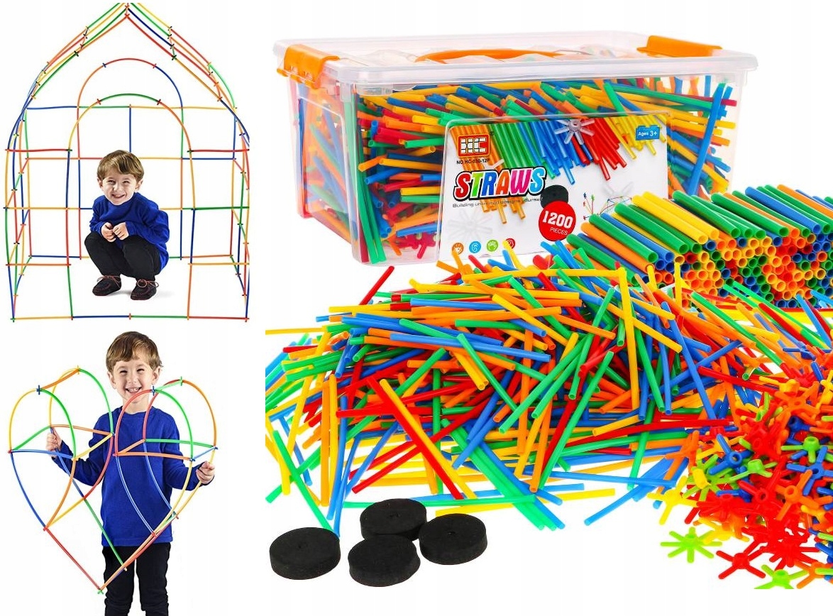 

Klocki Zestaw Słomki Konstrukcyjne Patyczki 1200