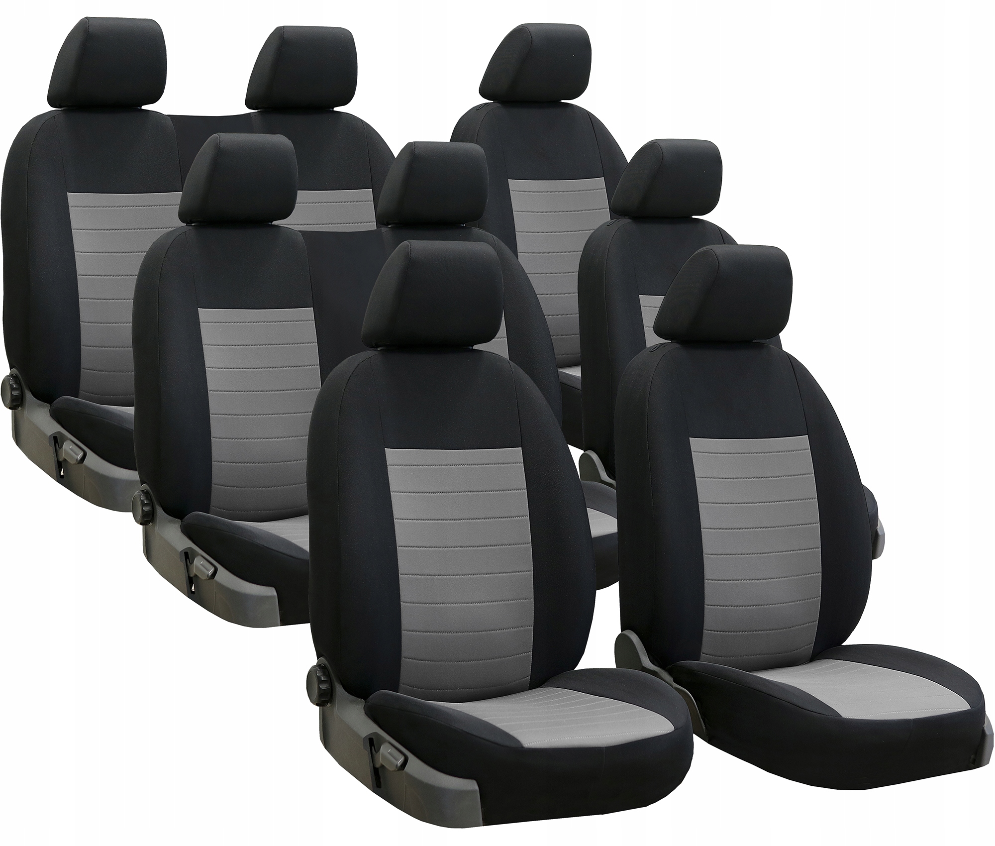 POKROWCE MIAROWE NA FOTELE do RENAULT TRAFIC 2 8m