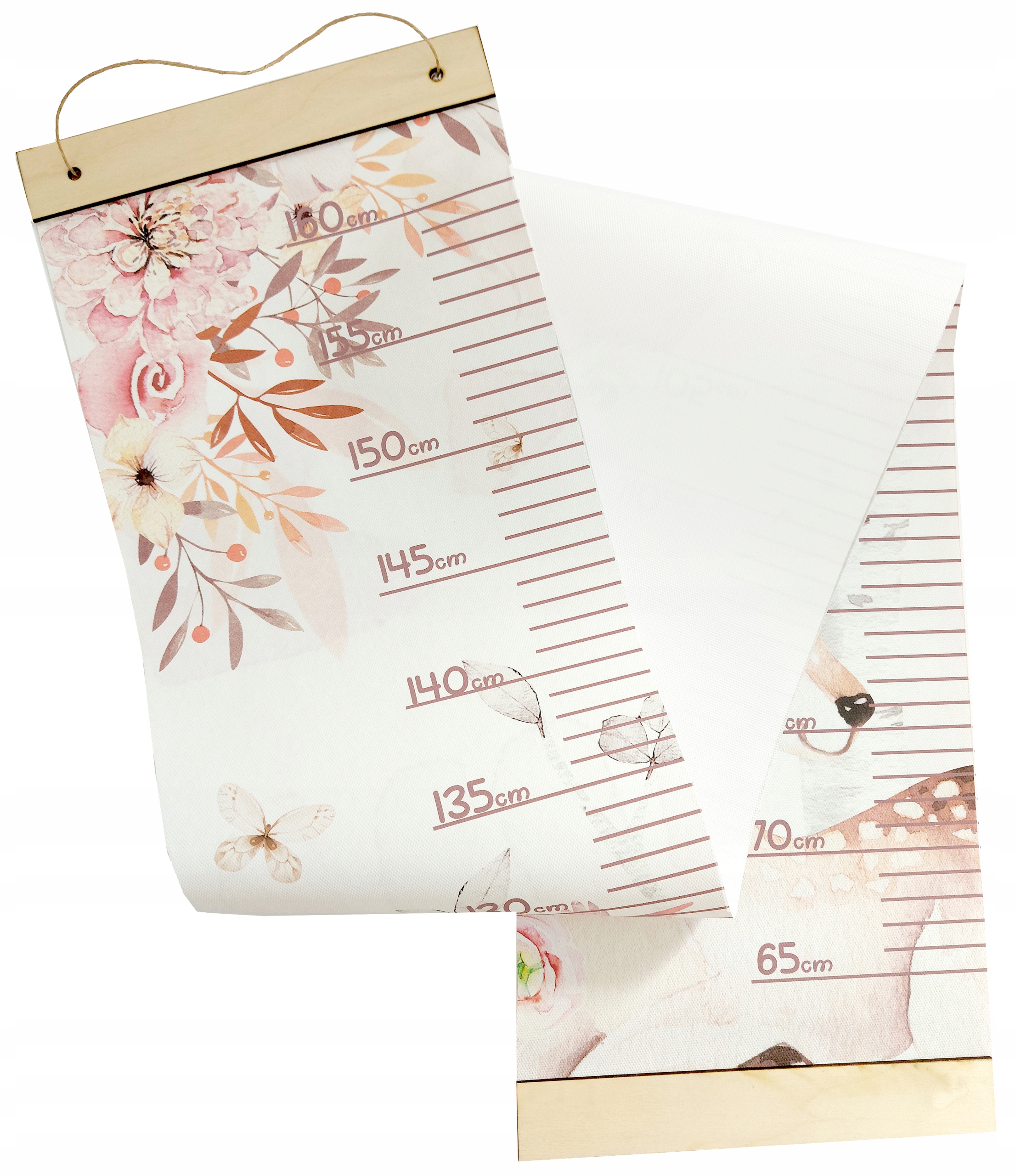 

Miarka wzrostu płótno wisząca Zwierzęta Boho