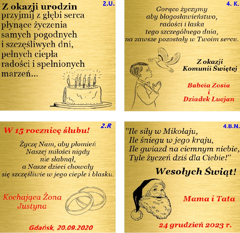 Wisiorek Złoty Blaszka Nieśmiertelnik Zawieszka pr 585 Grawer Gratis Waga 0.85 g