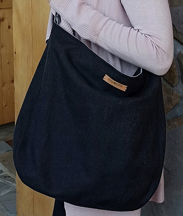 Velká černá kabelka výplet XXL přes rameno, na pláže, na léto, prostorná