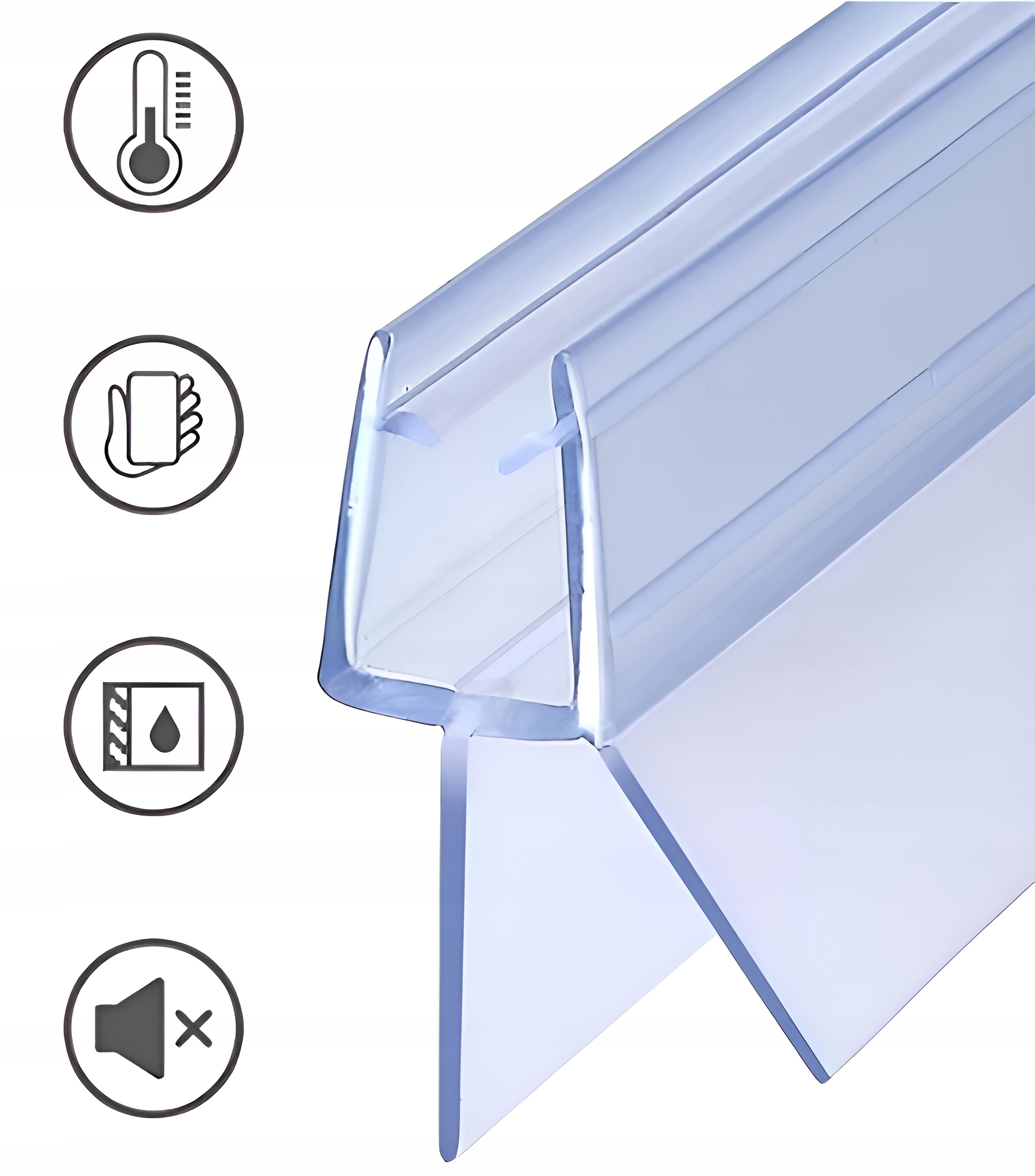 USZCZELKA KABINY PRYSZNICOWEJ PARAWANU SZYB DOLNA DRZWI 6-8 MM 60 CM EAN (GTIN) 5060904483533