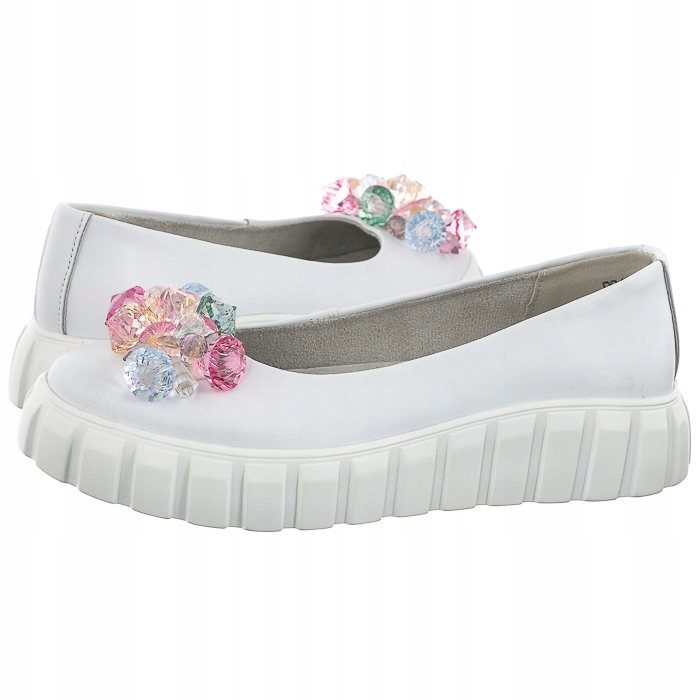 Polobotky Nazouvací Kožené Dámské Filippo Bílé DP4682/23