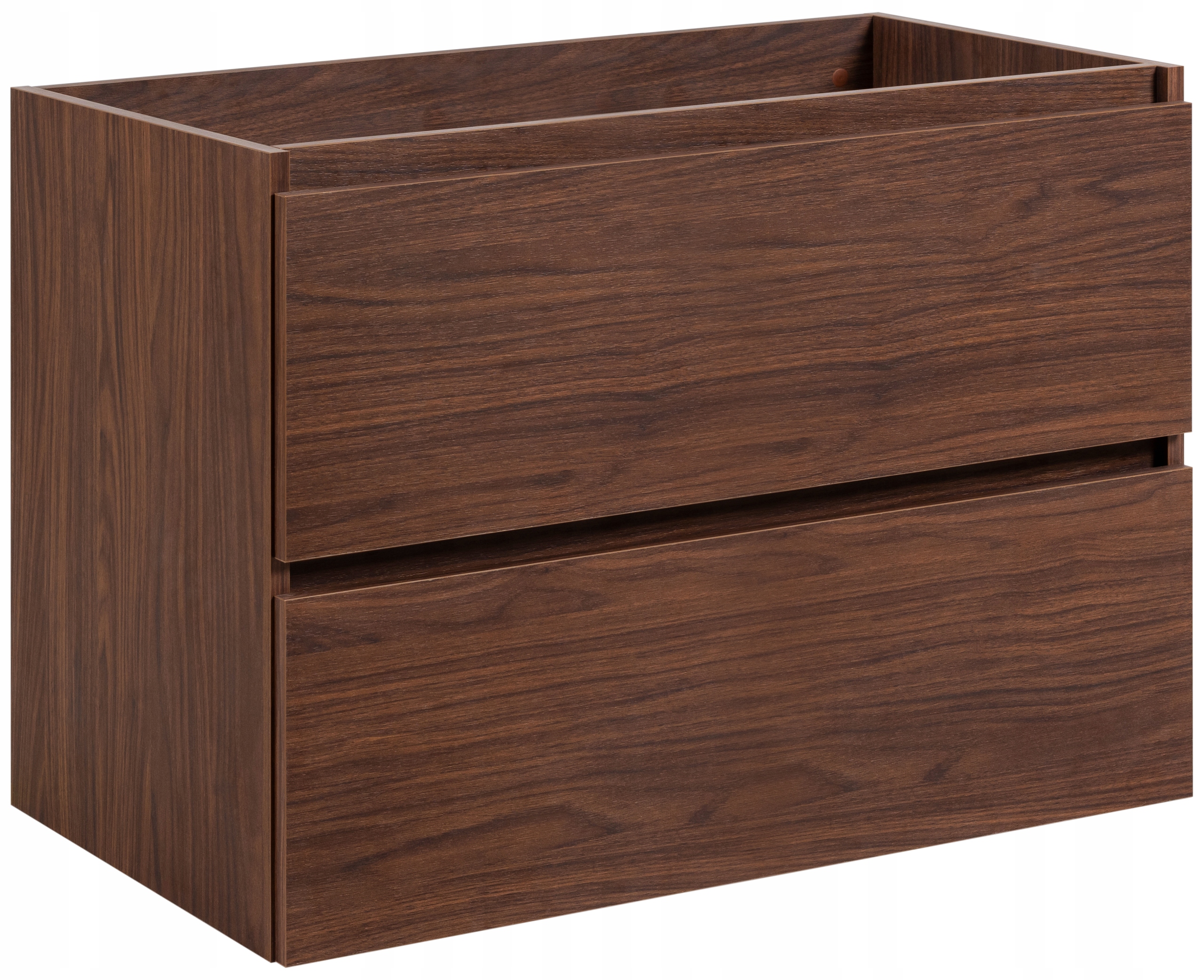 Závěsná koupelnová skříňka pod umyvadlo 80 Přední části Dub Ořech Mat Přední