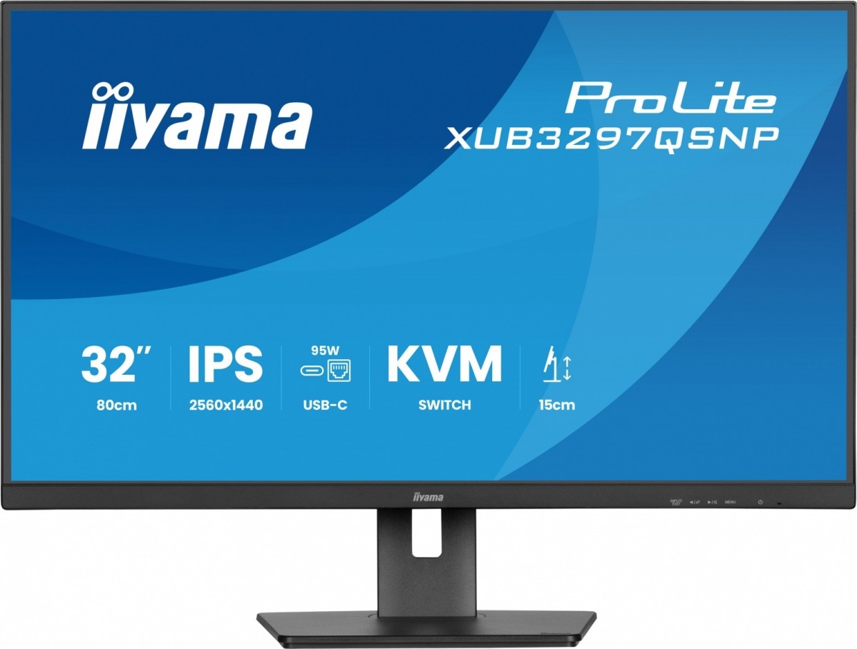 Monitor iiyama 32 cale XUB3297QSNP-B1 Ips Qhd Usb-c Dock (95W) Kvm RJ45