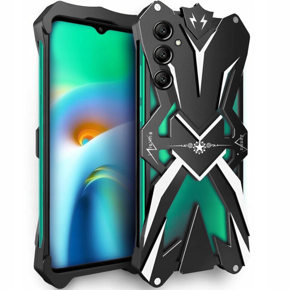 Pouzdro pancéřované z hliníku pro Galaxy A14 5G/4G, kryt, obal Alu pouzdro