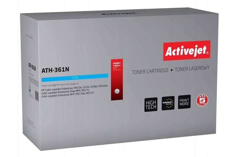 Toner Activejet ATH-361N (zamiennik do Hp 508A CF361A; Supreme; 5000 stron;