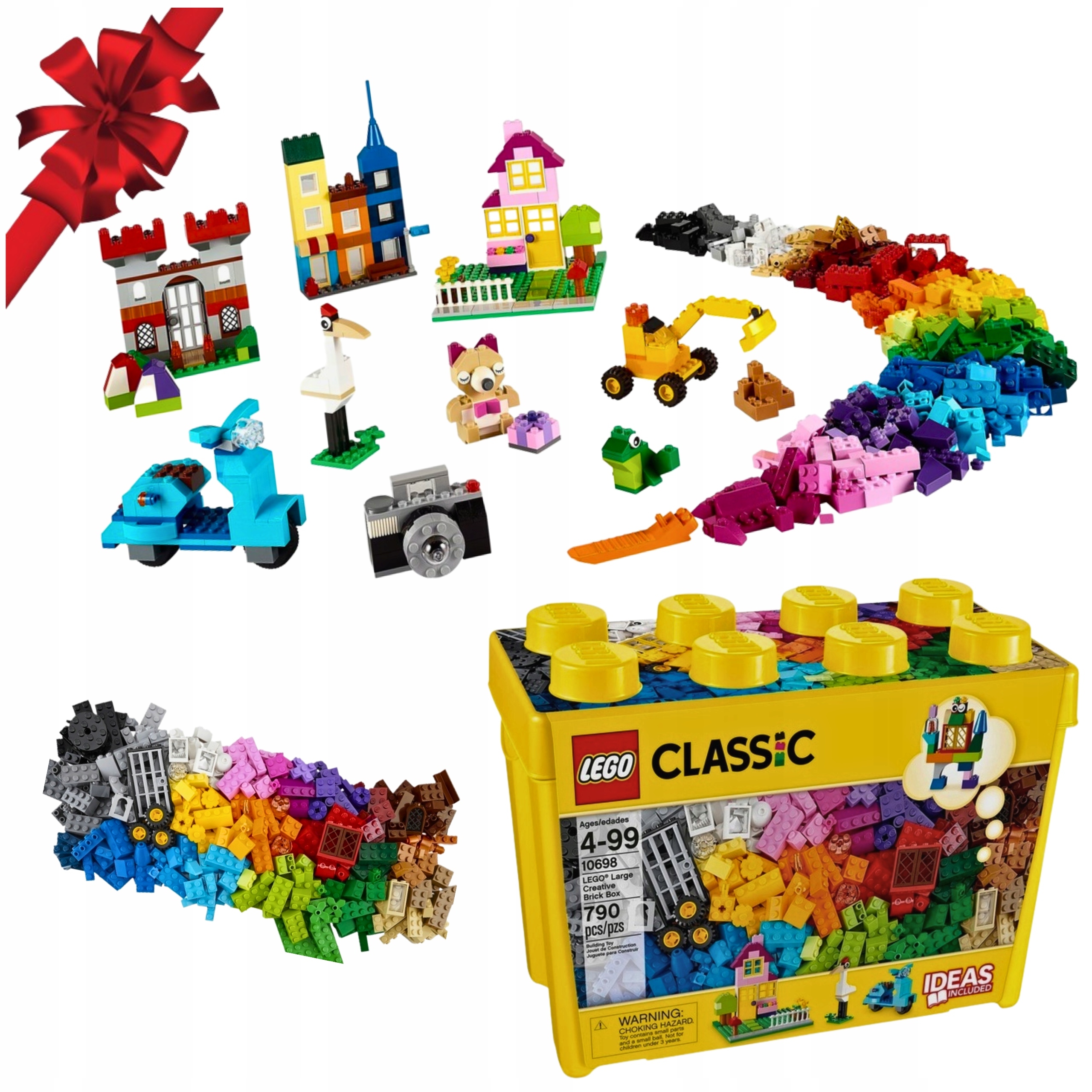 Sada Kostek Lego Classic 10698 Velká Krabička Dárek pro dítě 790 ks Gratks