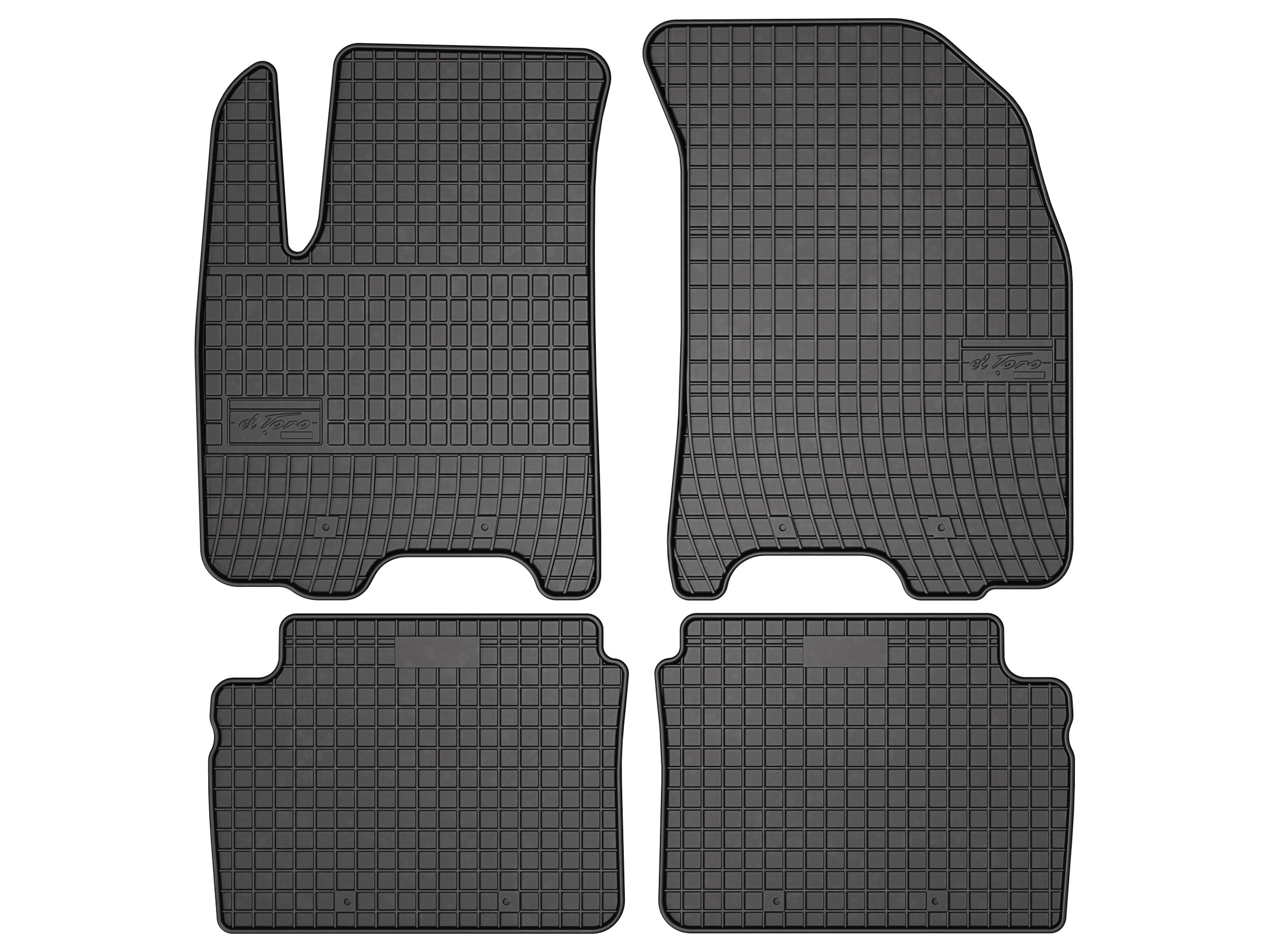 Gumové koberce pro Chevrolet Kalos 2004-2007 sada ks kusů SolidPRO edge