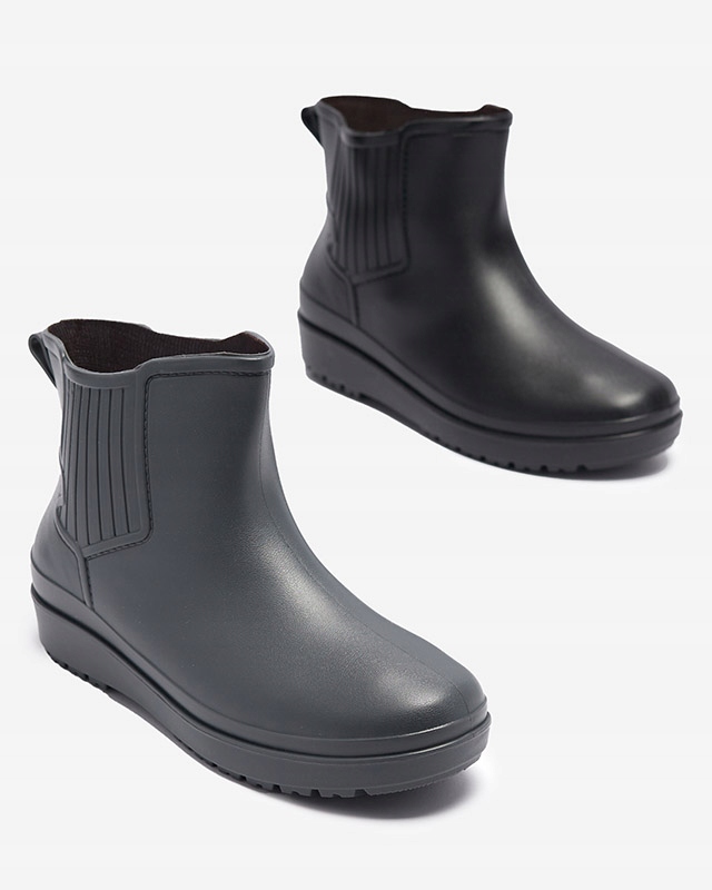 SZARE DAMSKIE MATOWE KALOSZE NERIVA 37 Wzór dominujący bez wzoru