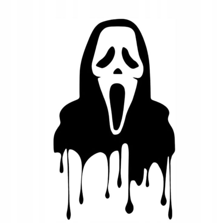Naklejka 3D na Samochód Auto Wodoodporna Halloween Scream Krzyk Horro 2