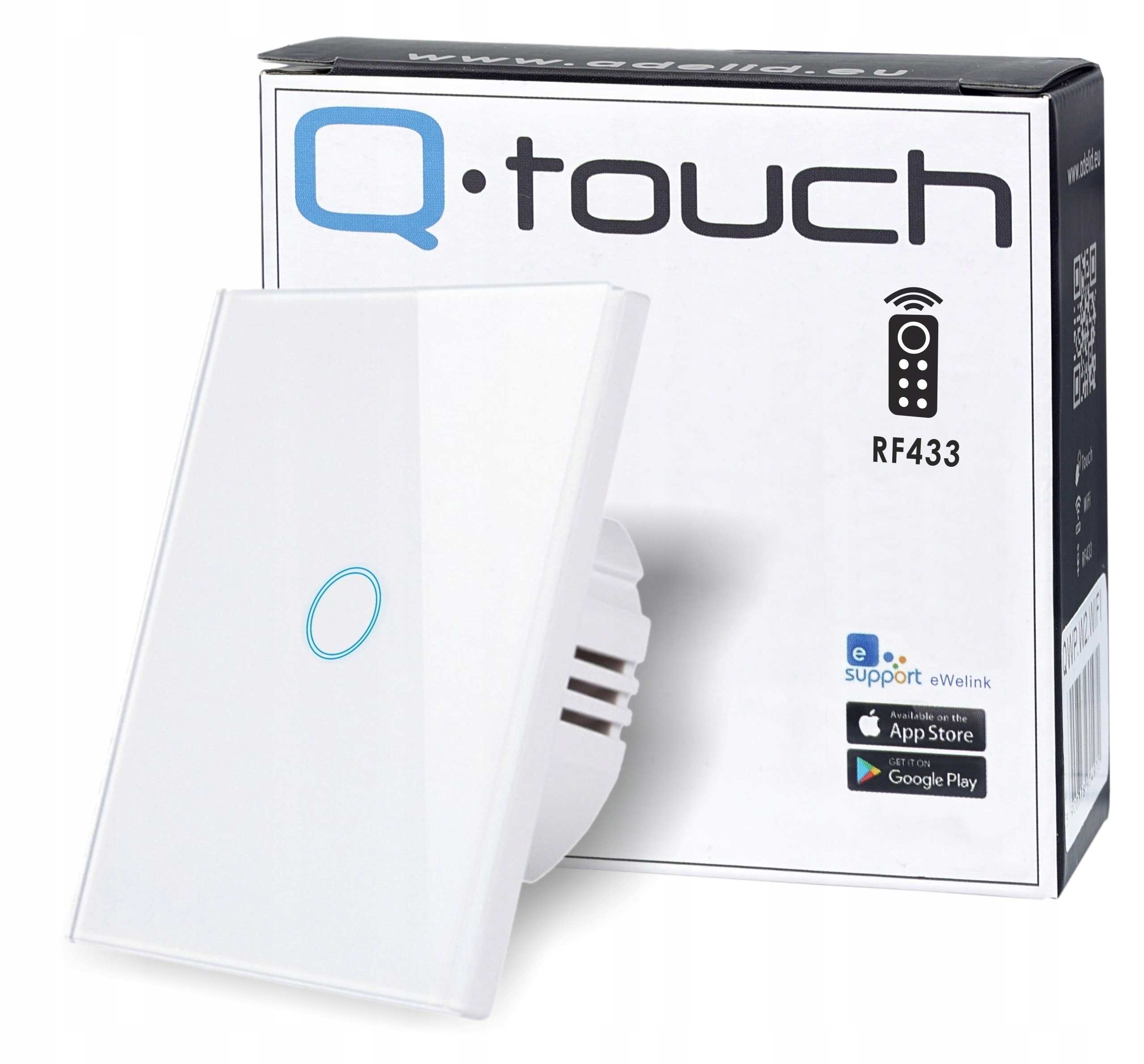 DOTYKOWY WŁĄCZNIK ŚWIATŁA POJEDYNCZY PILOT SZKLANY