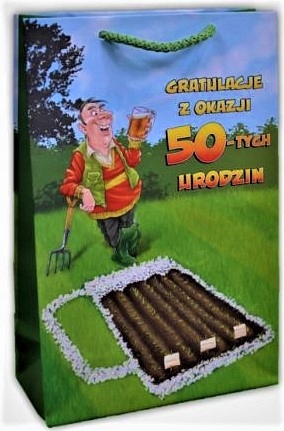 

Śmieszna Torebka na 50 Urodziny dla Pana