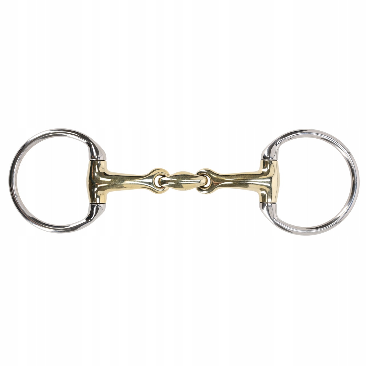Qhp Wędzidło Eggbutt podwójnie łamane Argentan Anatomical 11,5cm