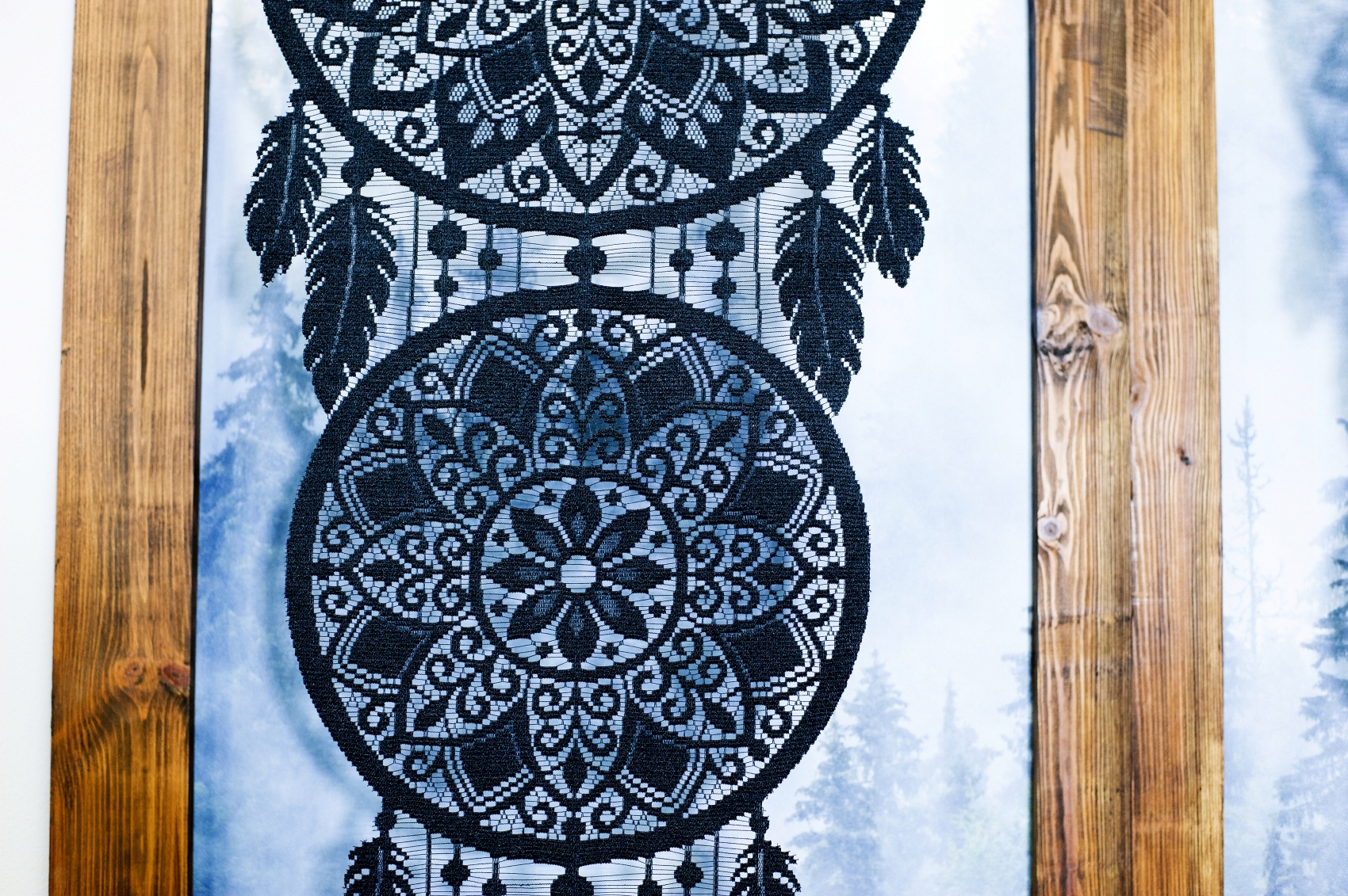 AŻUR ŻAKARDOWY ŁAPACZ SNÓW z CYRKONIAMI GLAMOUR a Marka Nav-Hess