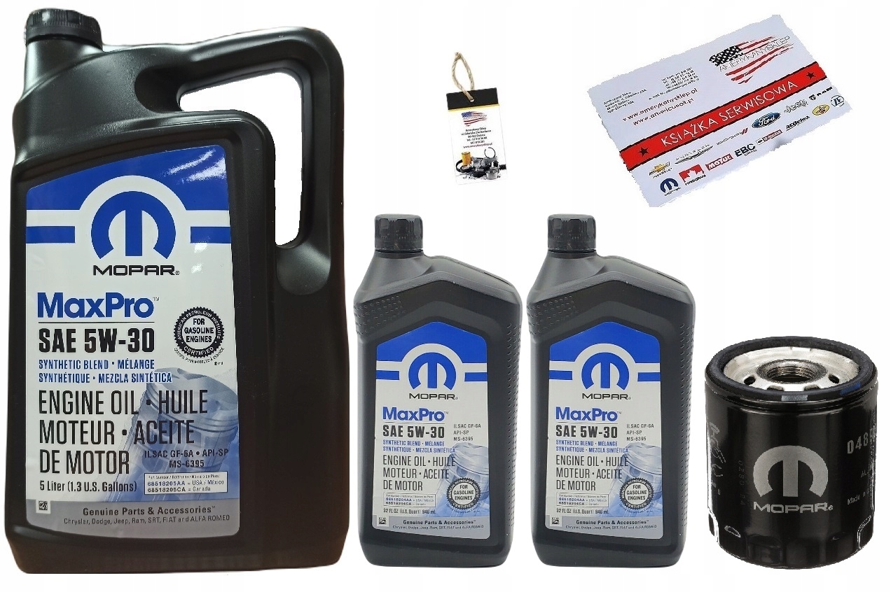 MOPAR 5W30 7L+FILTR 4892339AA + GRATISY