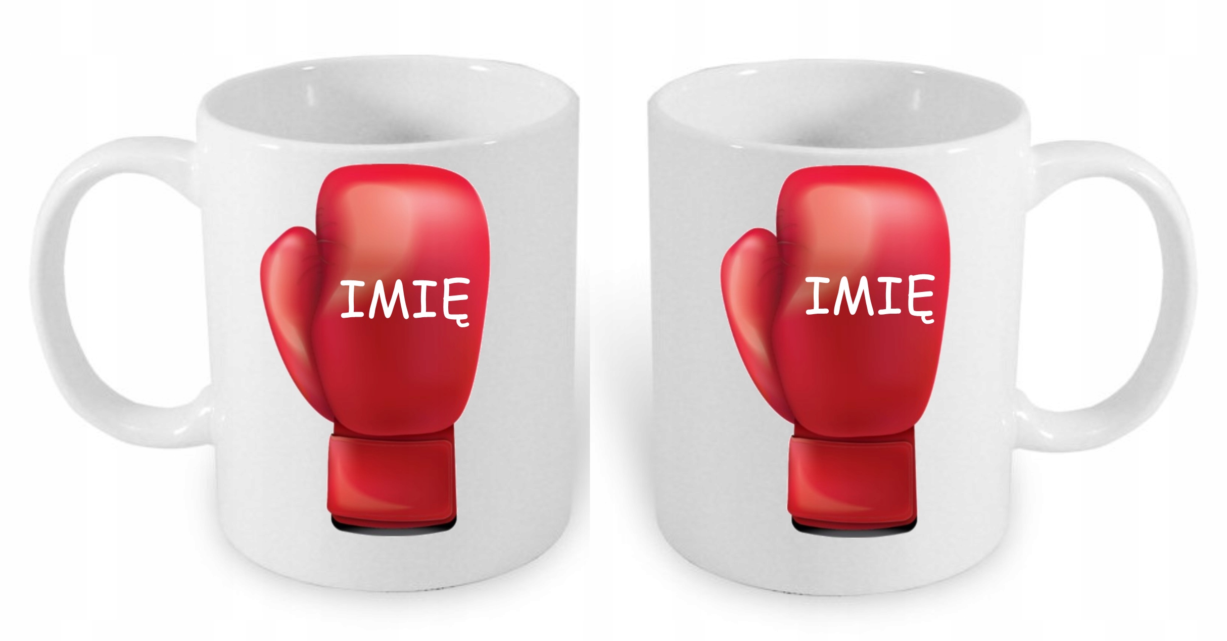 

Kubek boksera rękawice bokserskie Imię