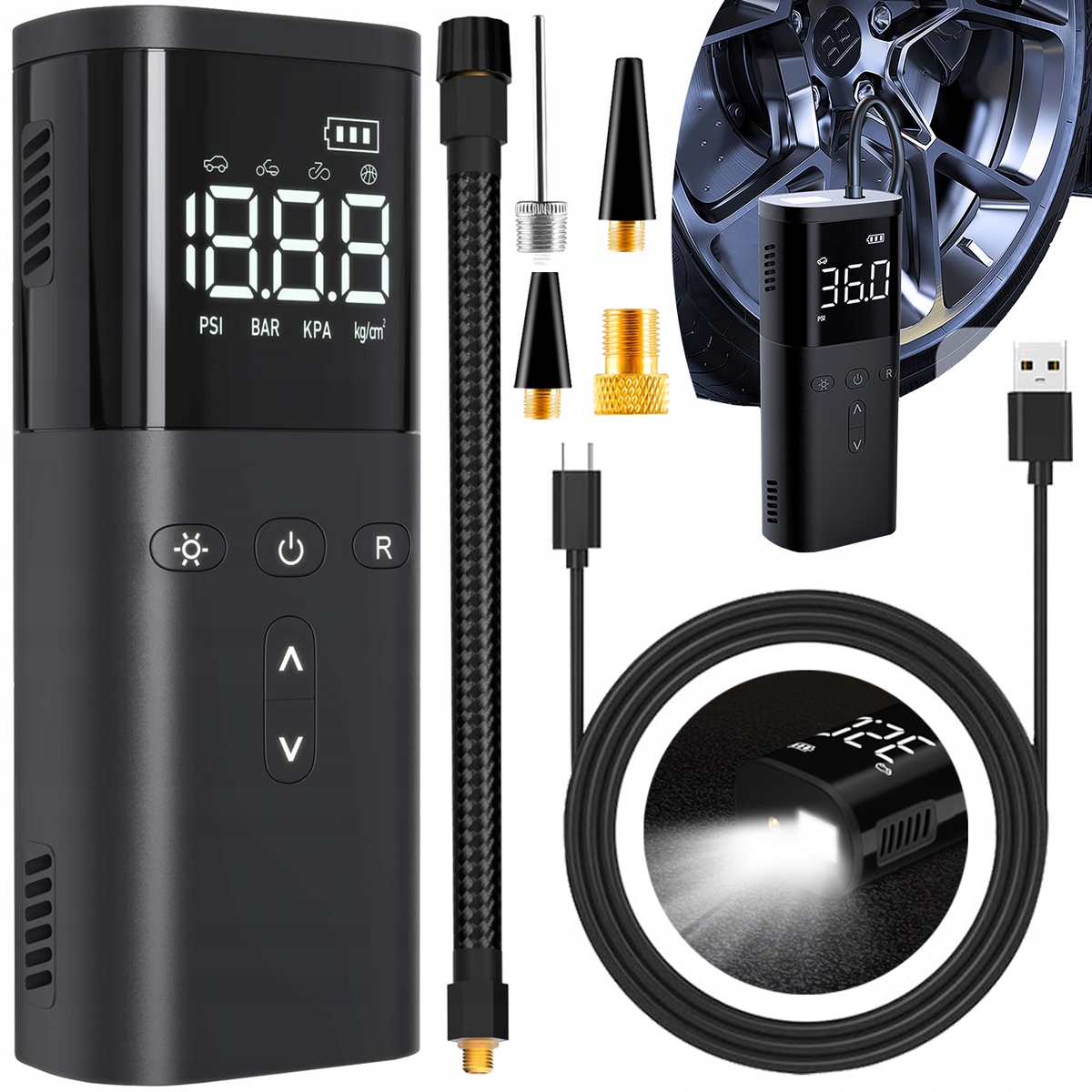 Bezdrátová Elektrická Pumpa Kompresor Do Auta Přenosný